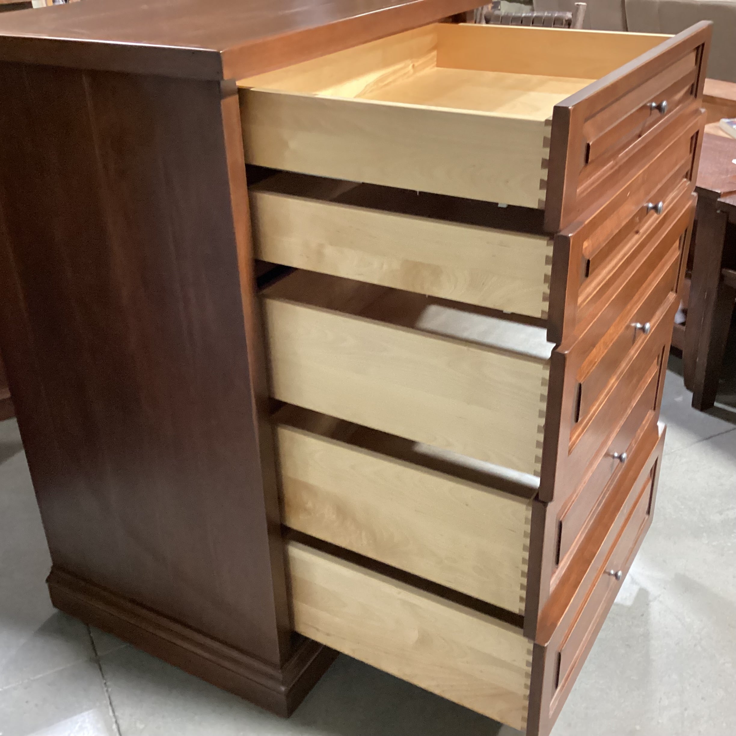 Custom Crafted Solid Finished Wood 5 Softclose Drawer Chest Dresser 34"x 25"x 48"