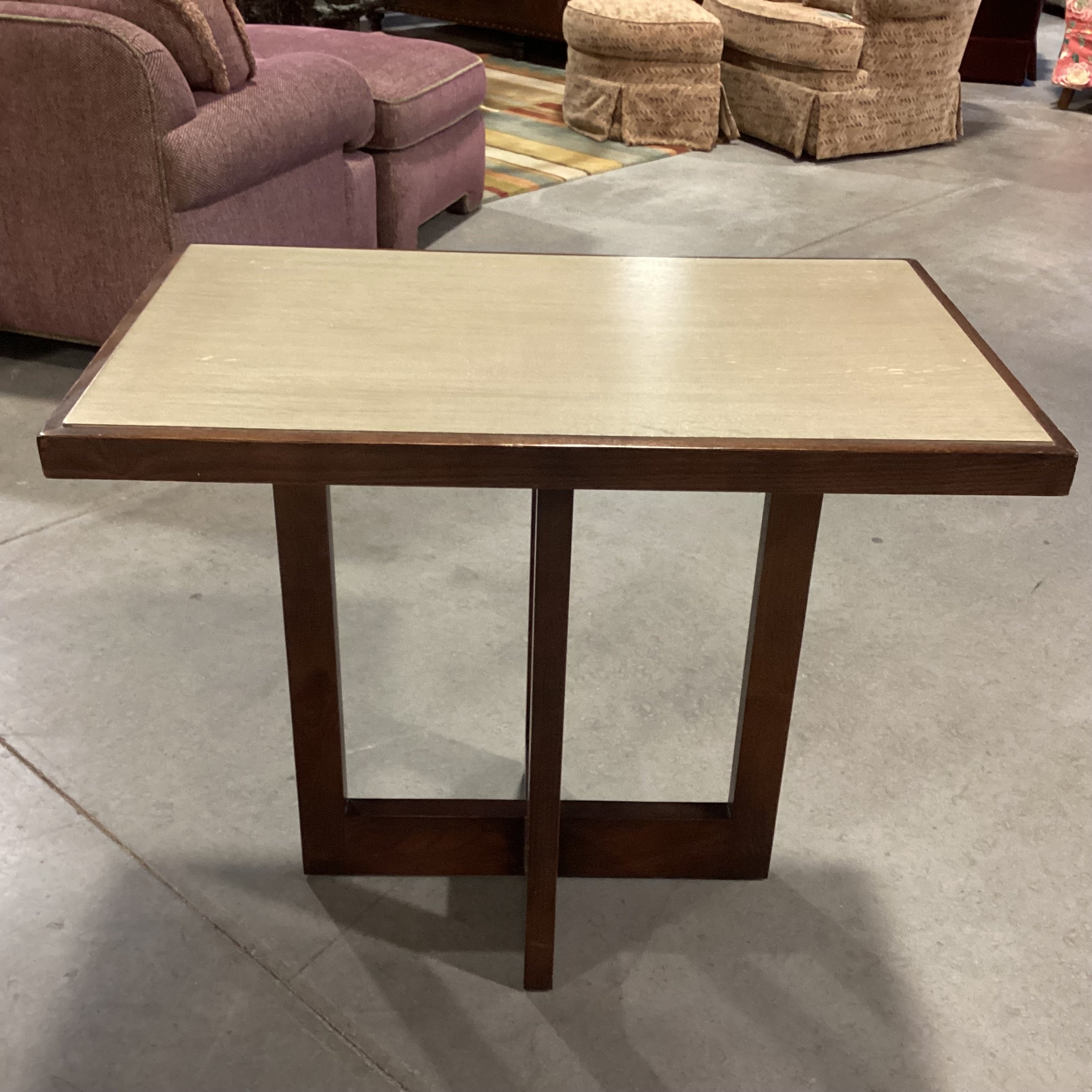 Hickory Chair Dark & Grey Tone Finish Walnut End Table 31"x 19"x 26"
