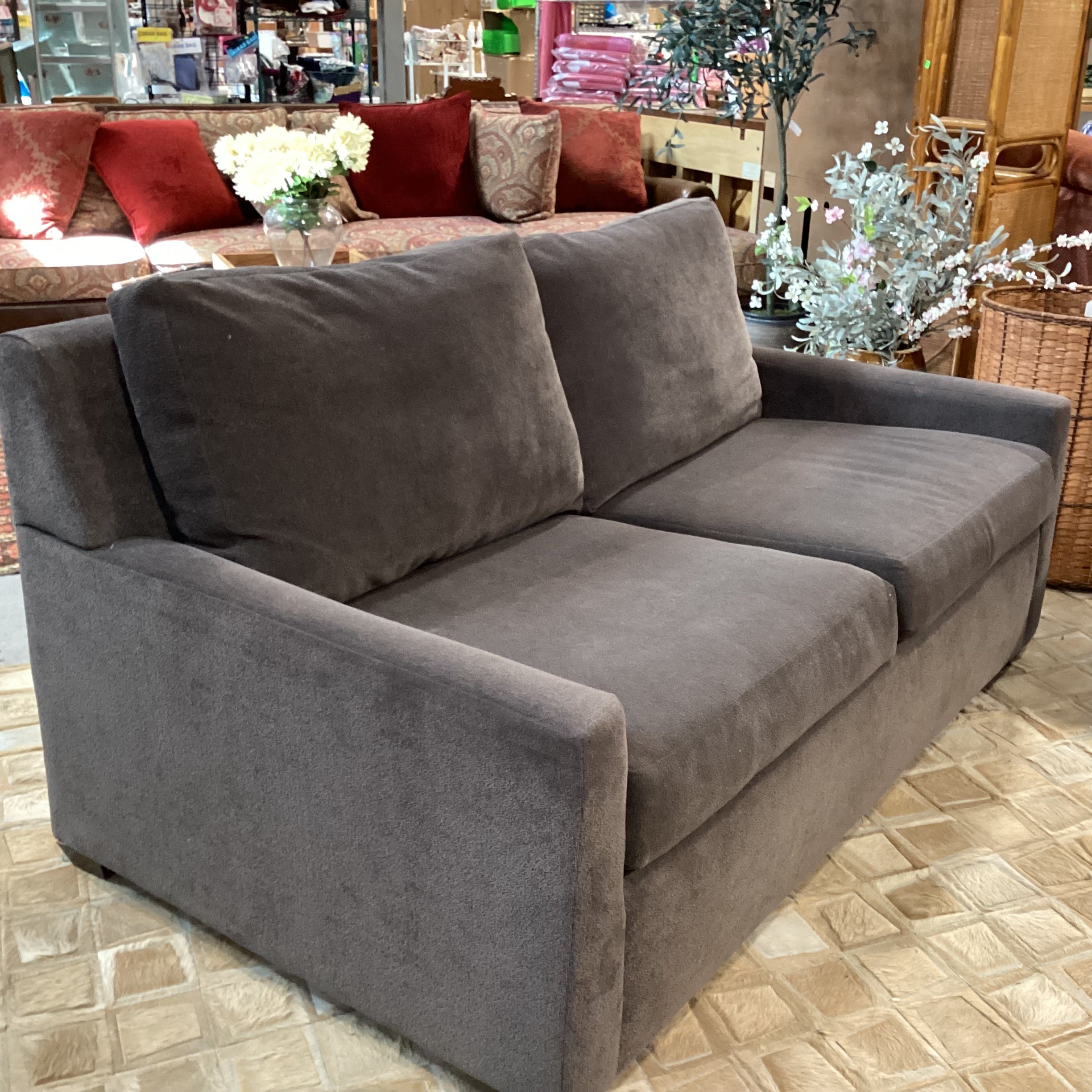Taupe Brown Full Sleeper Sofa 70"x 40"x 34"