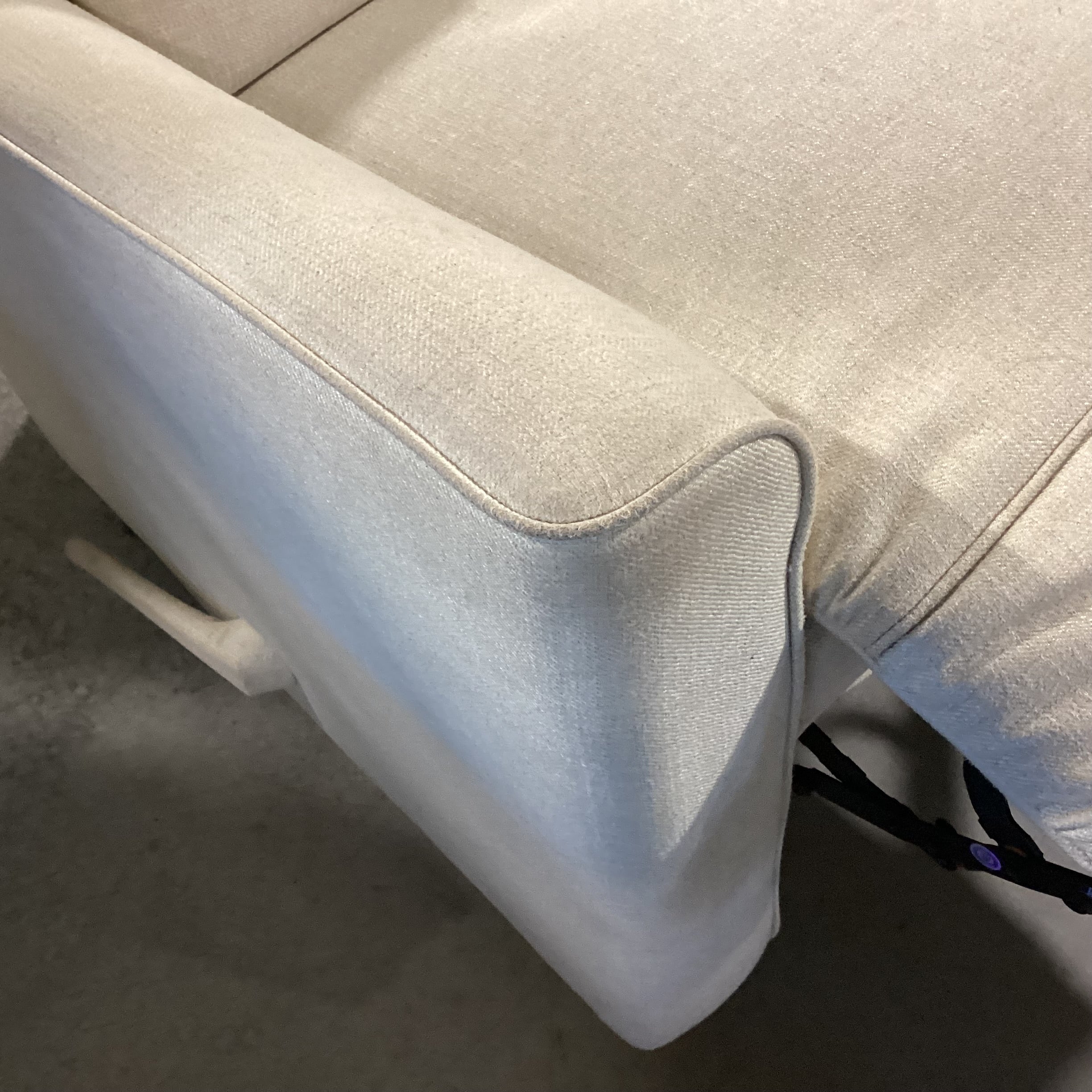 Cream Woven Swivel Recliner Chair 32"x 33" to 62"x 39"