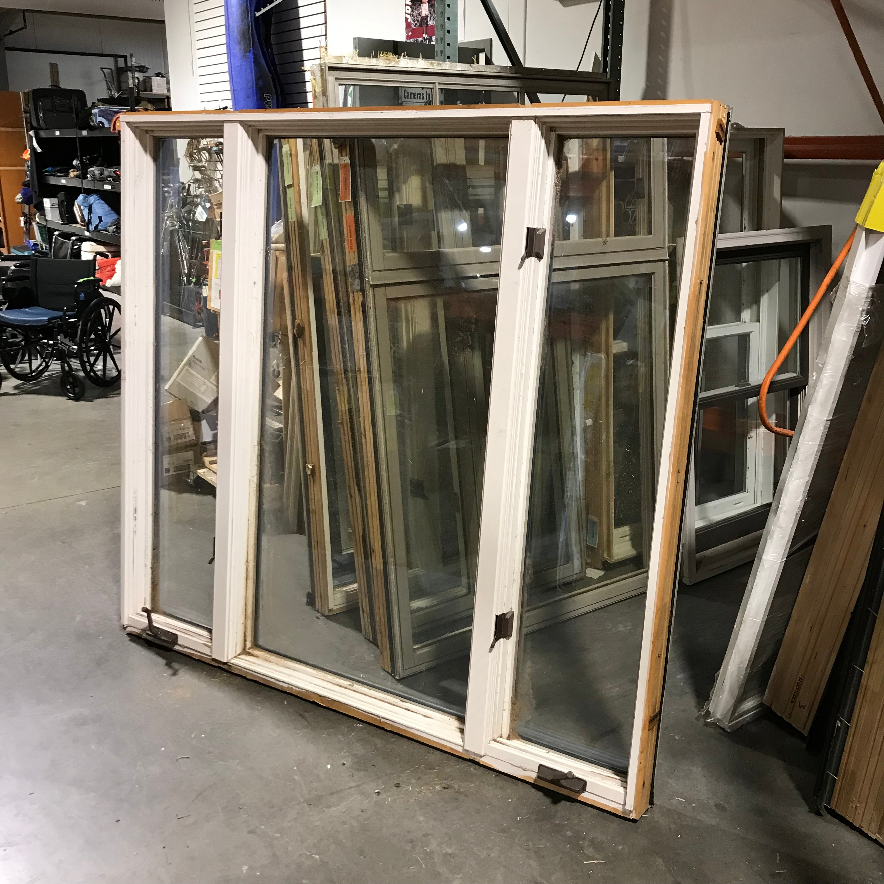 72"x 66.25" Tan Metal Clad Outer Panels Single Casements Center Panel Fixed