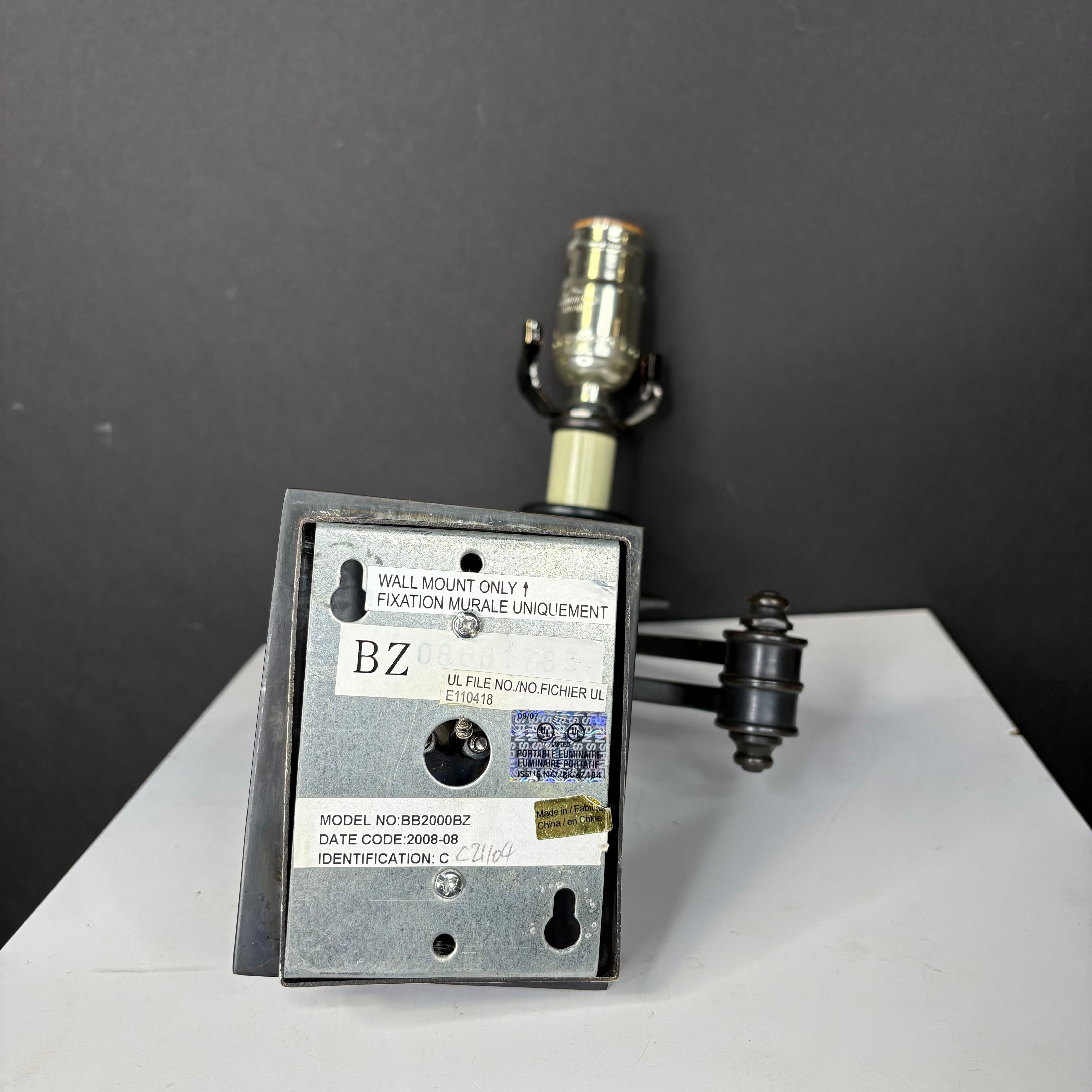 Ann Morris St. James Style 1-Light Dark Bronze Swing Arm Wall Sconce 3.5”x 8”x 18”