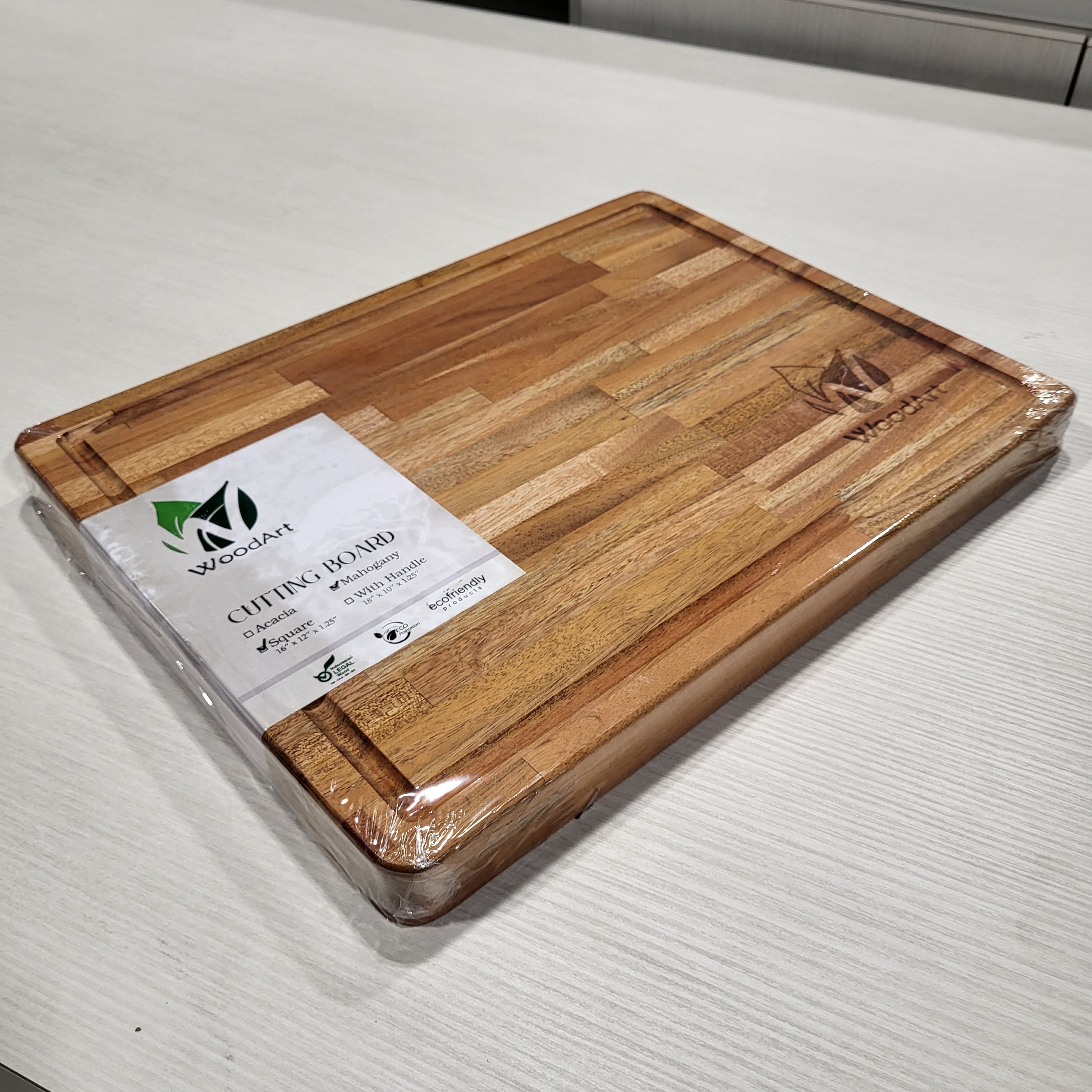 WoodArt Mahogany Rectangle Cutting Board 16"x 12"x 1.25"