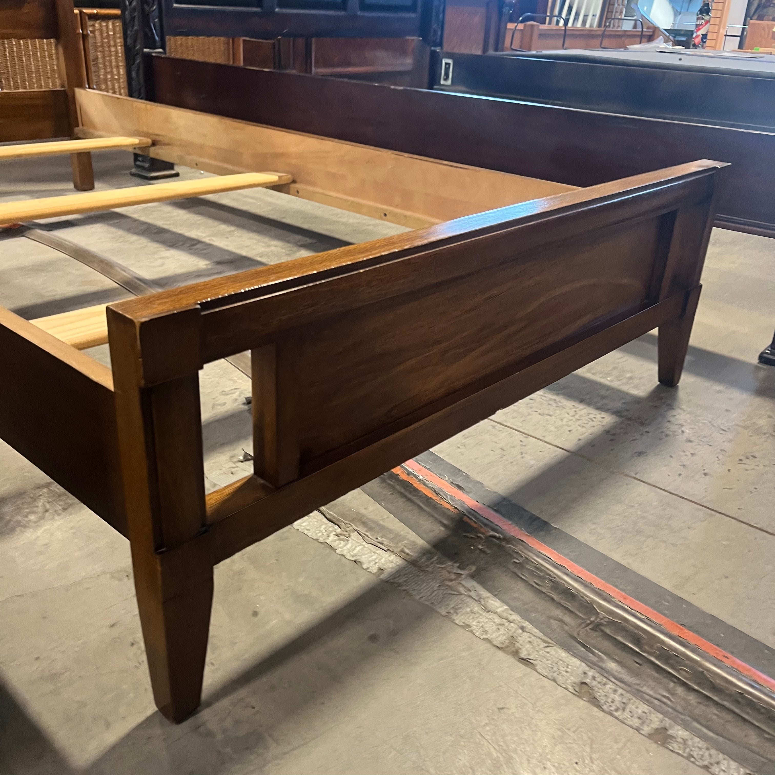 TWIN White Furniture Company Medium Finish Solid Teak Bed Set 41.5"x 80"x 37"