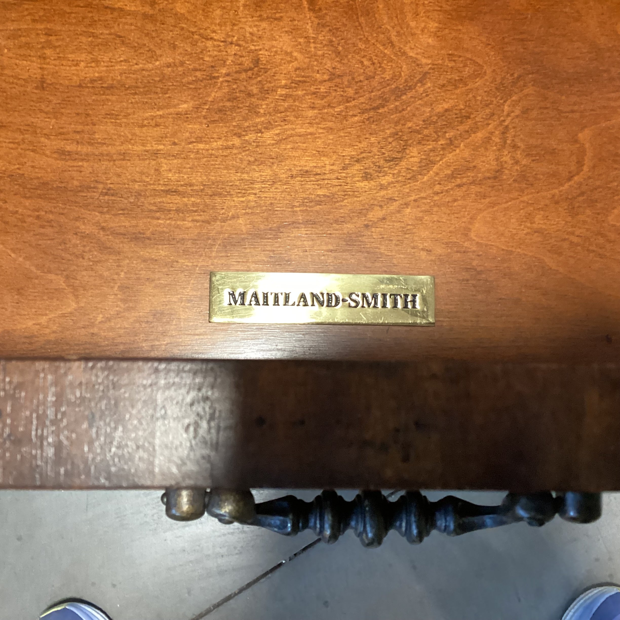 Maitland Smith Ornate Carved Wood 2 Drawer Console Sofa Table 55"x 20"x 33"