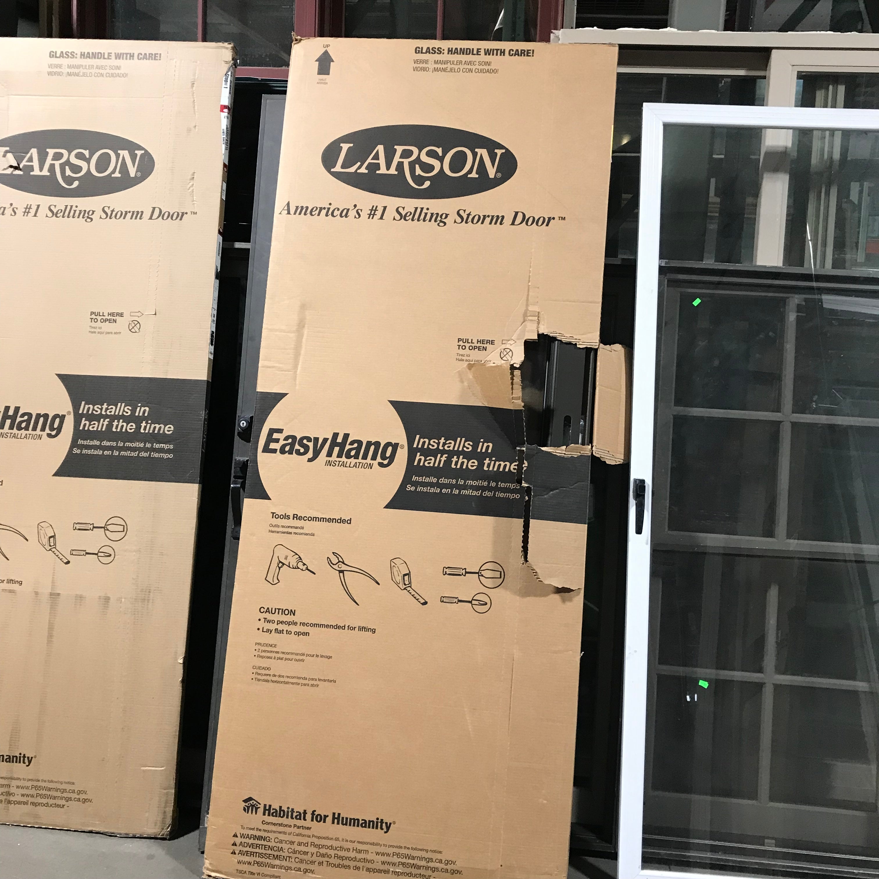Brown Storm/Screen Door Larson Clear Glass Low E 32"x80"-81"