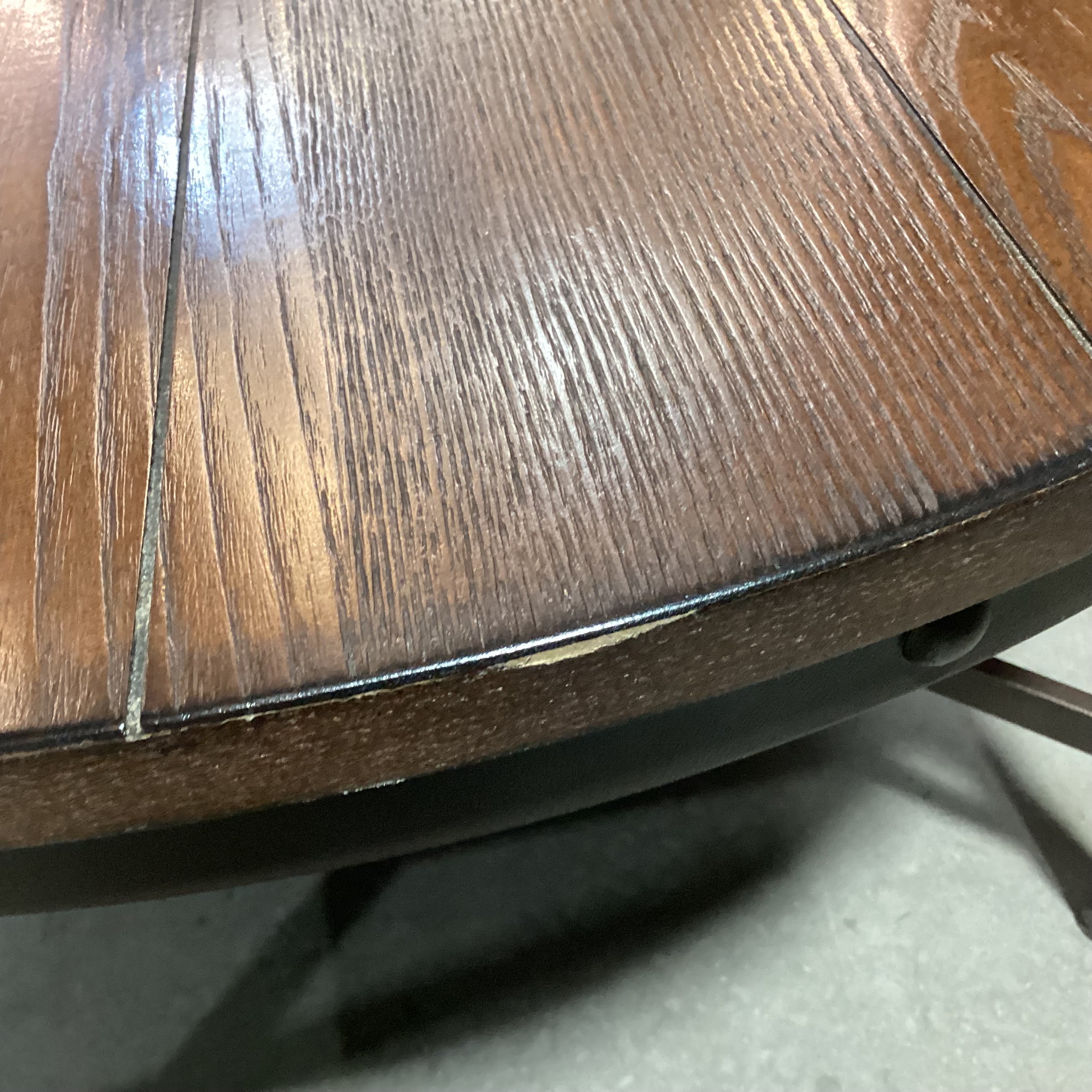 Ashley Furniture Round Wood & Iron Coffee Table 38" Diameter x 19"