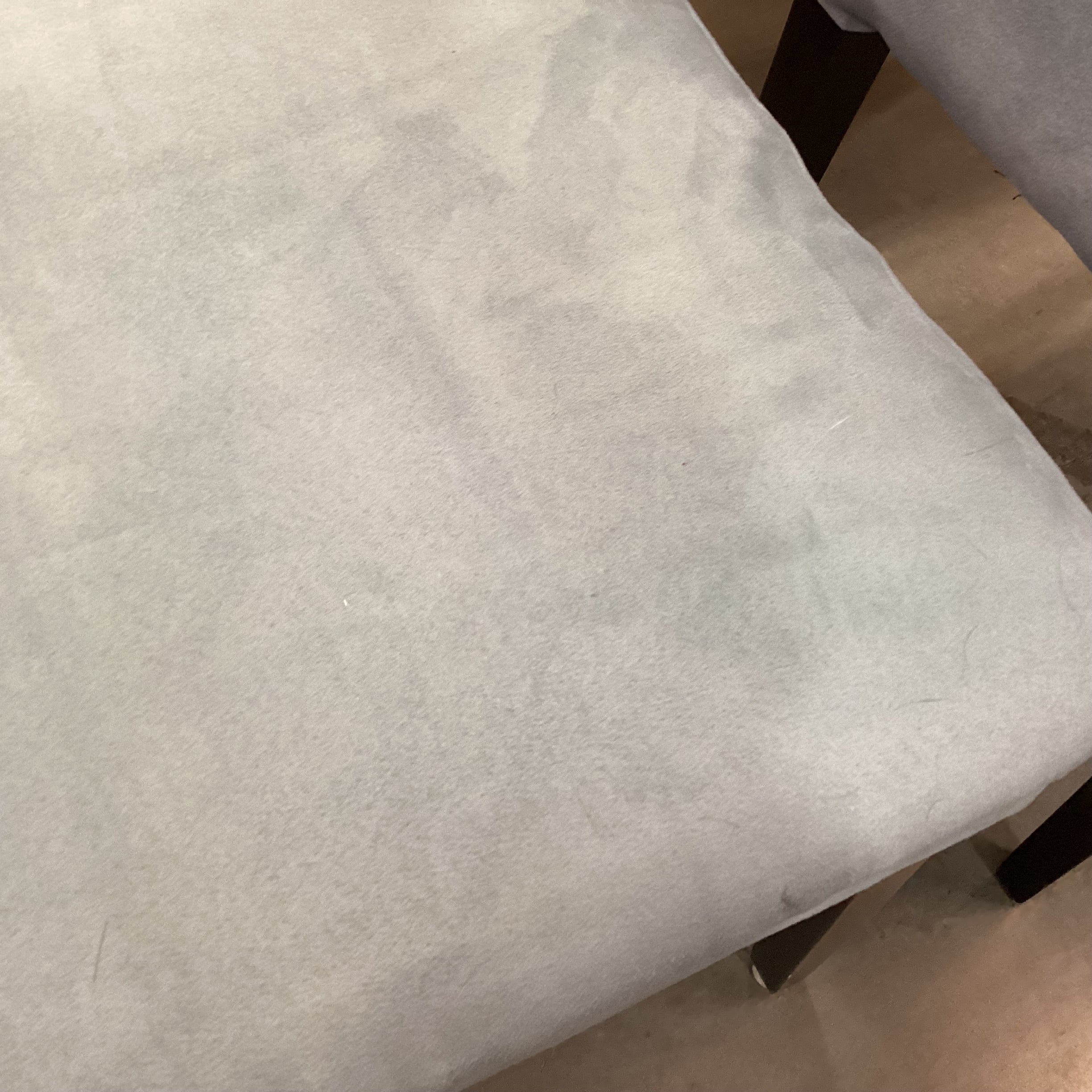 SET of 4 West Elm Blue Ultra Suede & Black Wood Legs Dining Chairs 19"x 24"x 33"19"x 24"x 33"