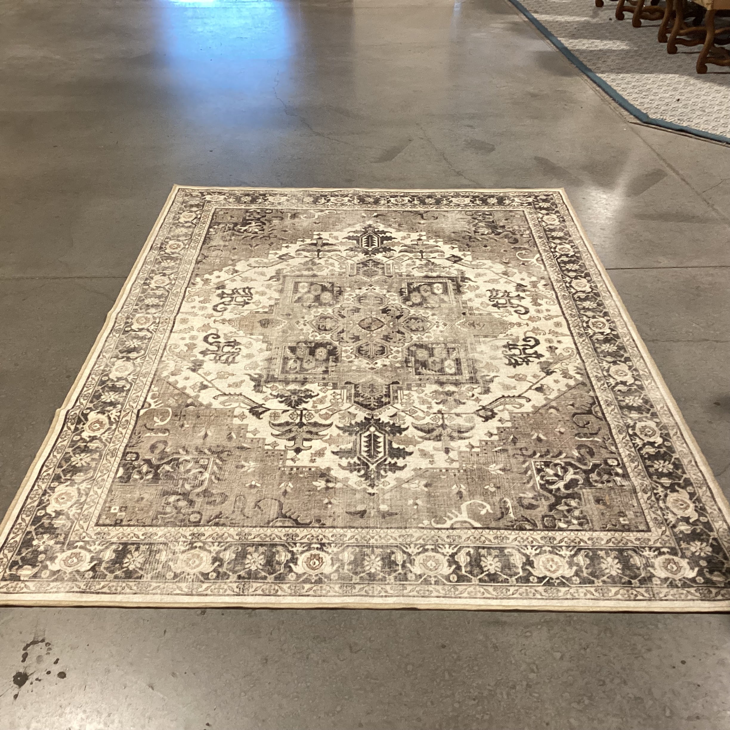 Ruggable Cream Brown Taupe Washable Rug 5'2"x 7'2"