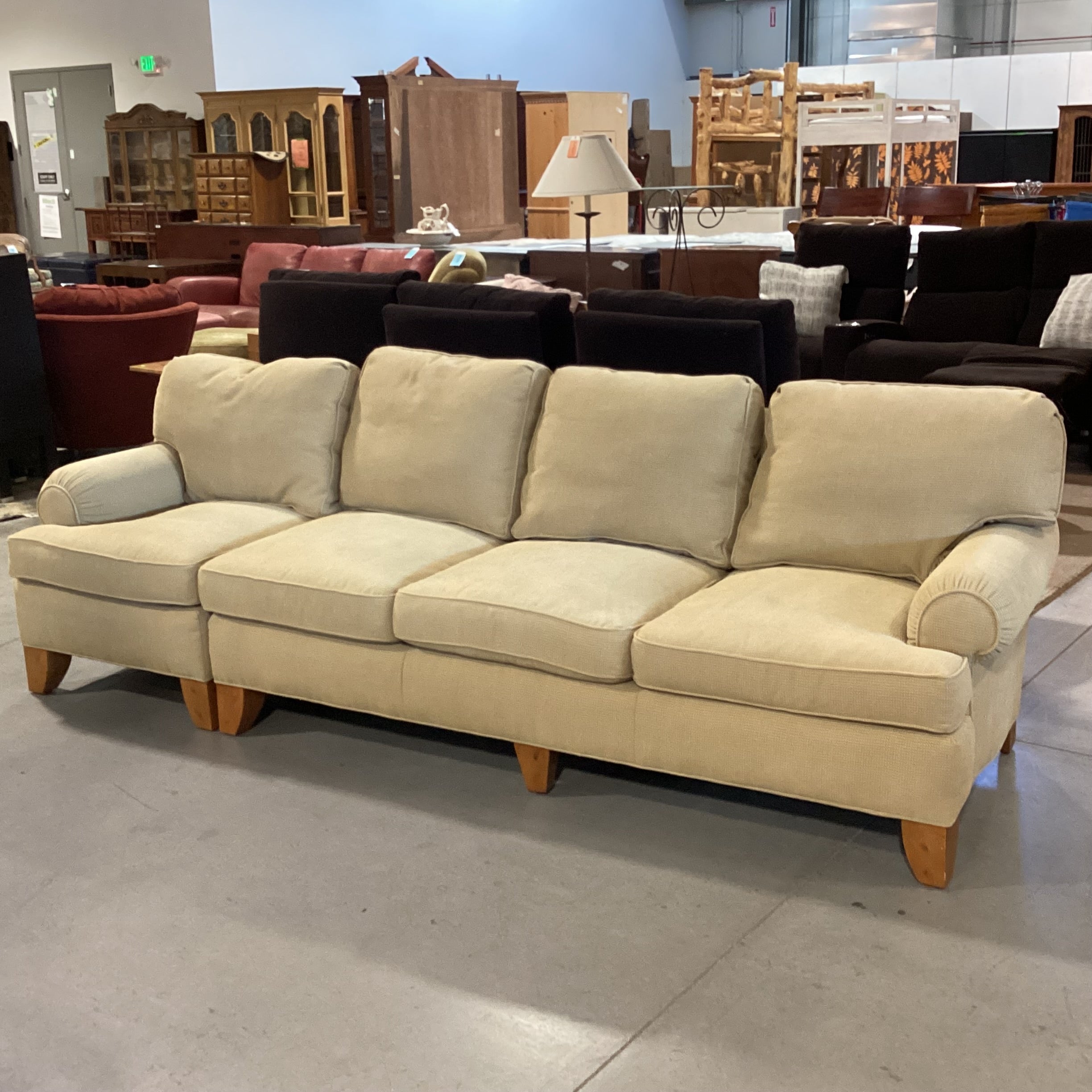 Stanford Furniture Golden Reed Raised Woven 2 Piece Sofa 108"x 38"x 31"