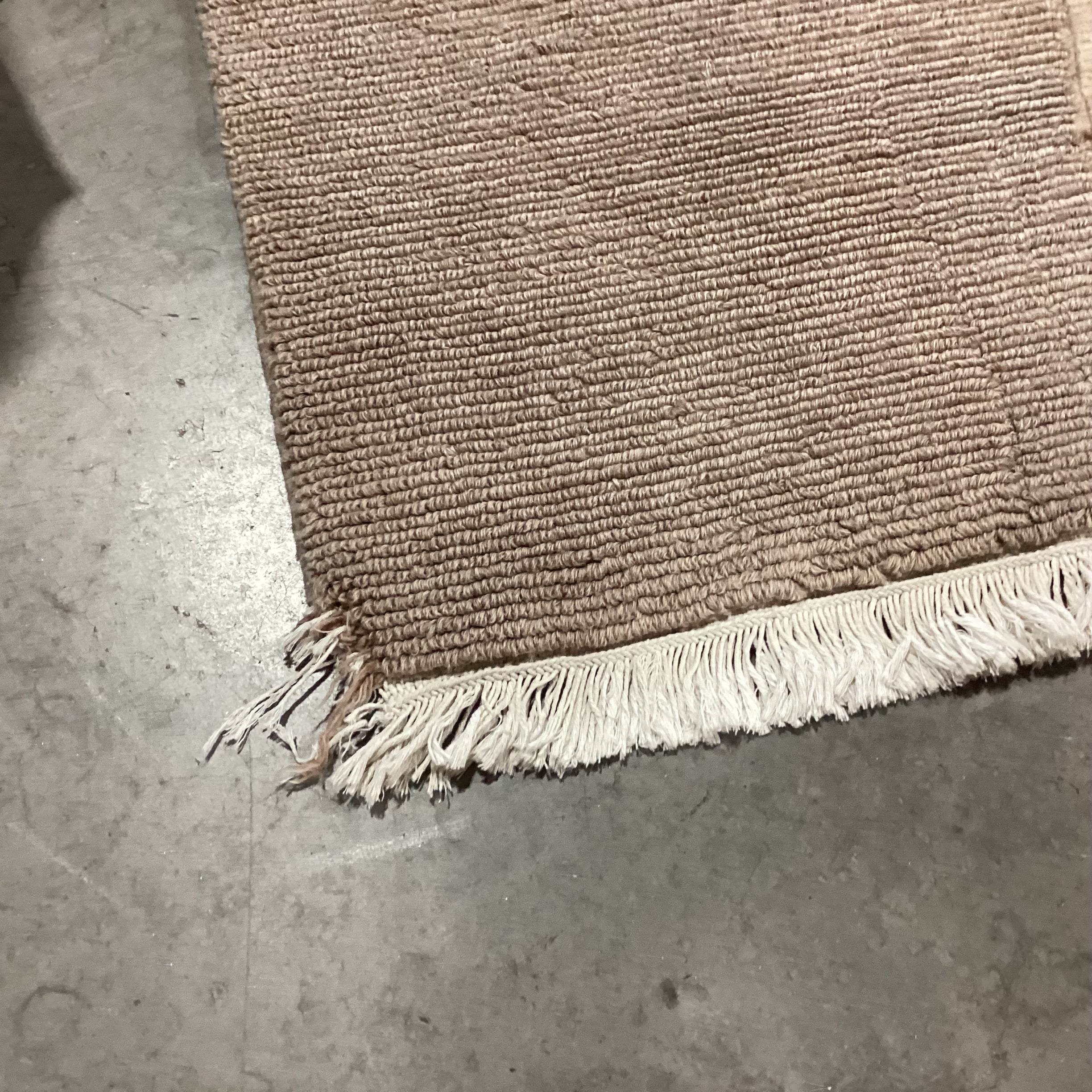 Cream Beige Tan Taupe Modern with Leaf Design Hand Woven Wool Rug 10’ x 15’4”