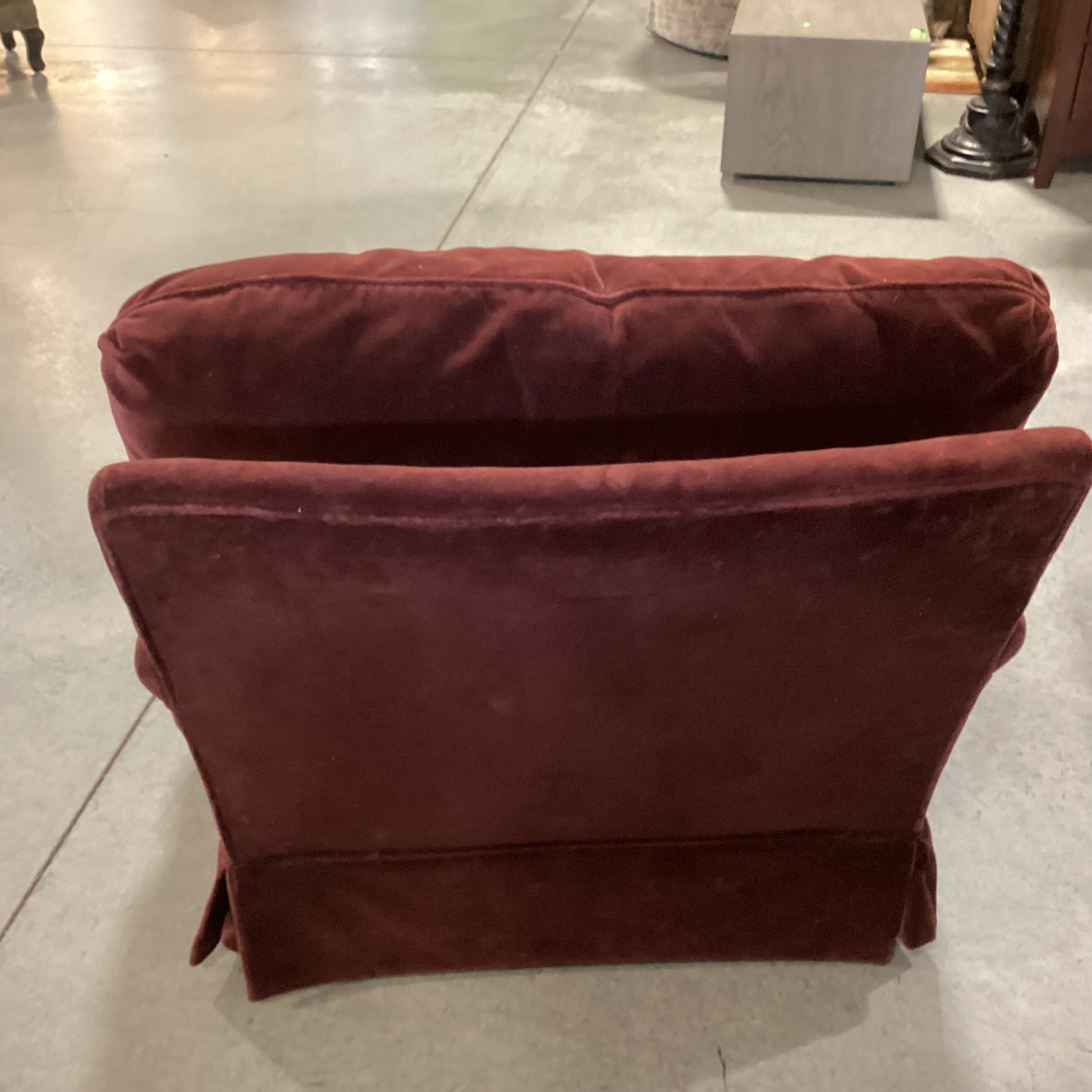 Lee Industries Claret Velvet Down Mix Chair 33"x 38"x 29"