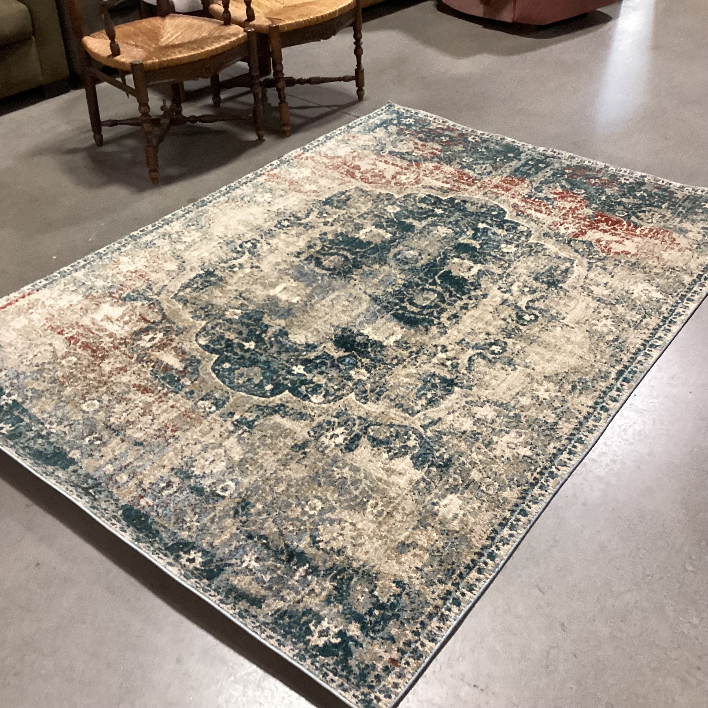 Oriental Weavers Empire Teal Rust Multi Rug 5'3"x 7'6"