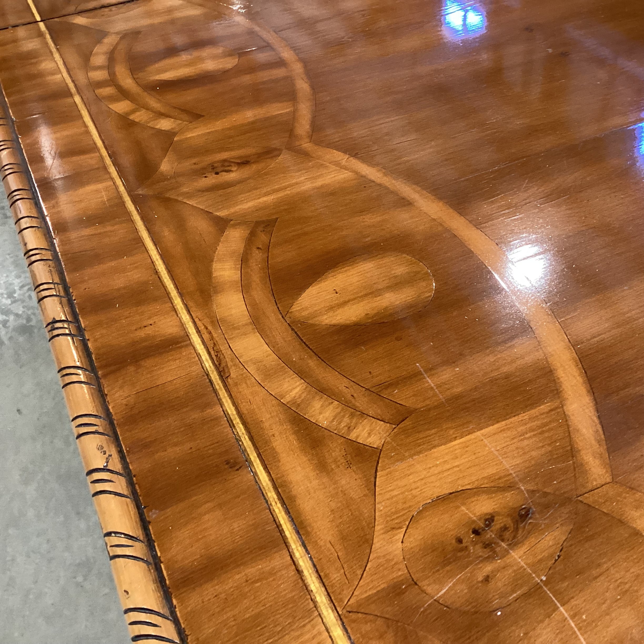 Alfonso Marina Ebanista Ornate Carved & Inlay 2 Leaves Double Pedestal Table with 12 Chairs Dining Set 142"x 60.5"x 30"