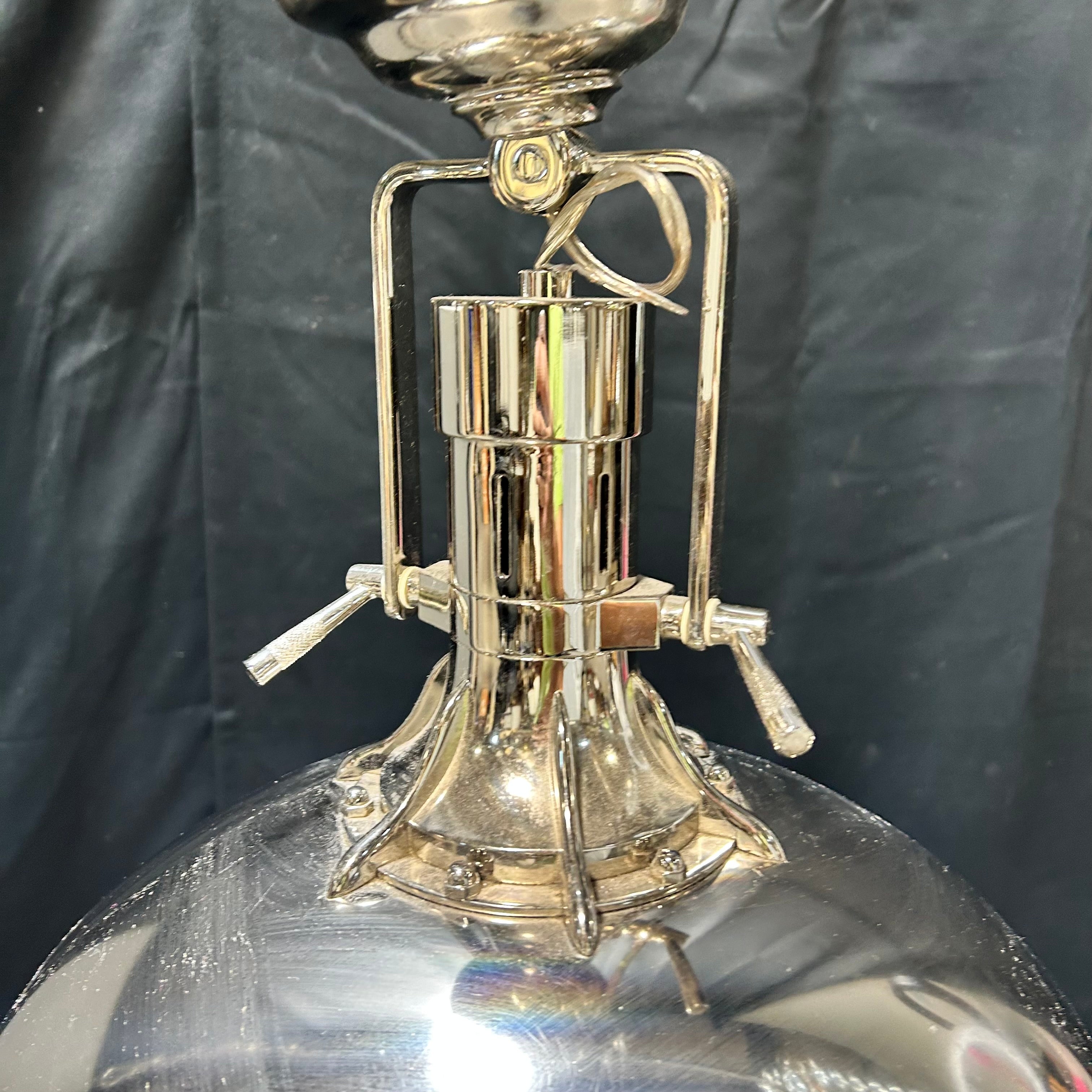 Classic Chrome Dome Pendant Light 18"x 38"