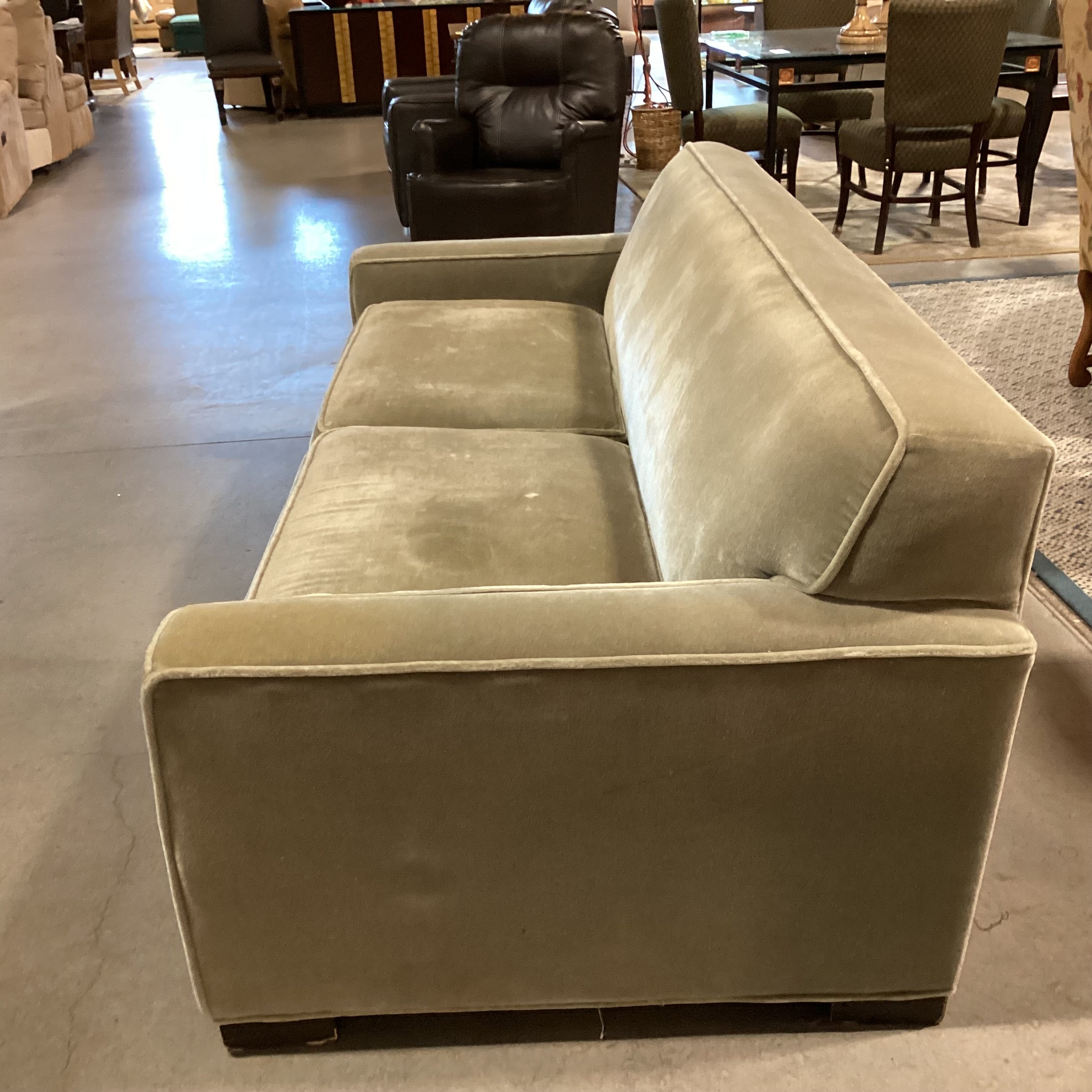 Sage Mohair Queen Sleeper Sofa 86"x 39"x 31"