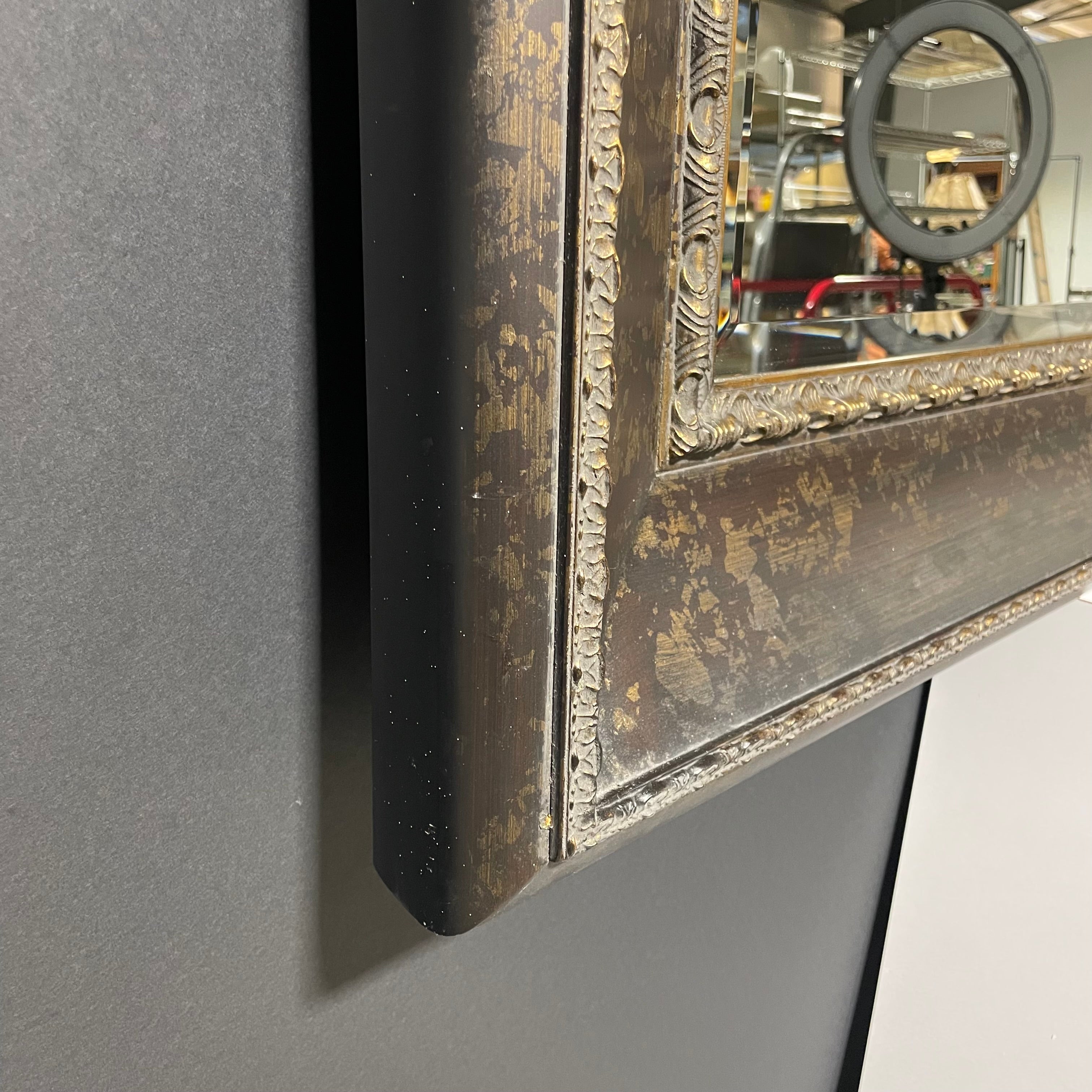 Beveled Edge Speckled Black And Gold Frame 47 1/2" x 35 1/2"