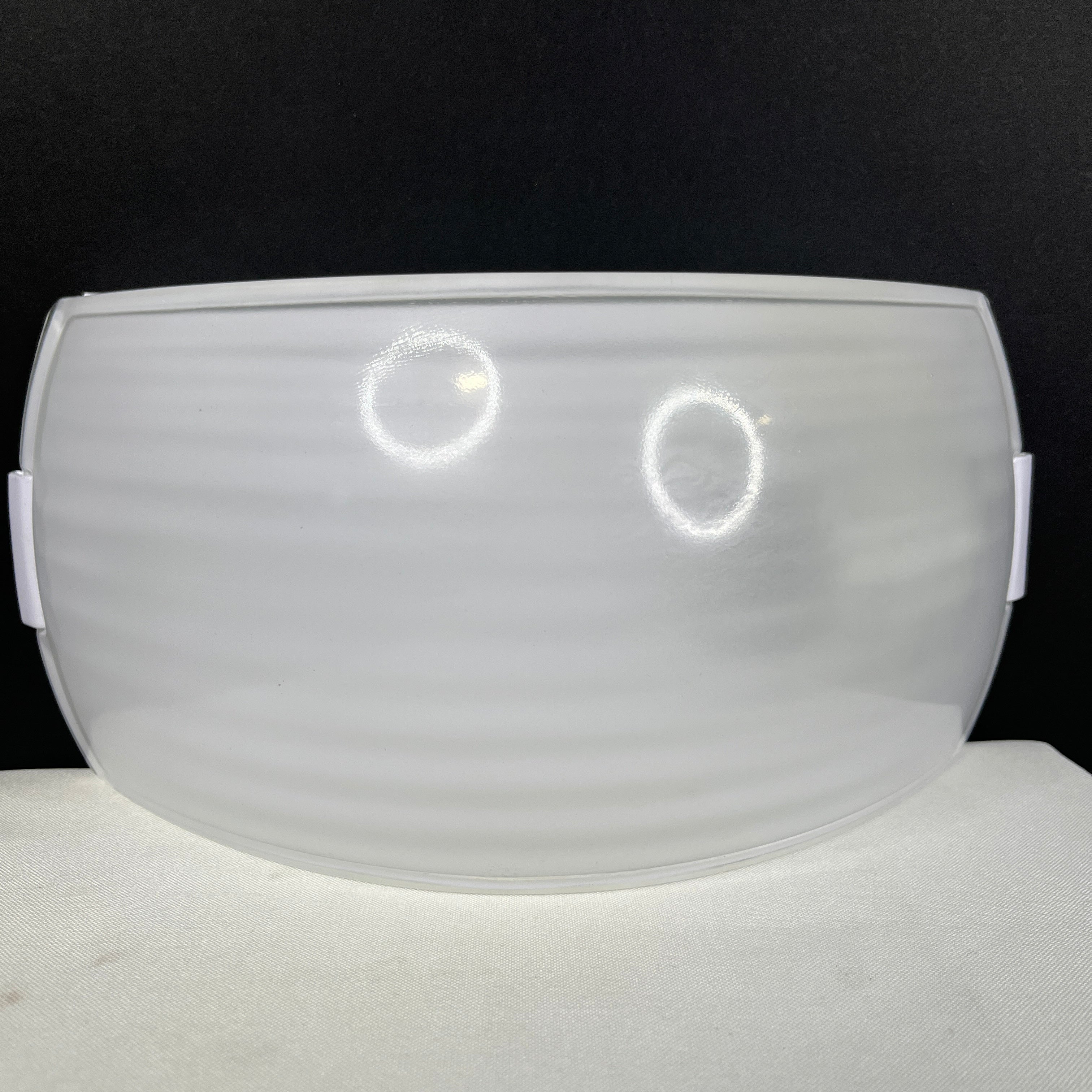 Artemide Giasole Postmodern 1-Light White Metal and Frosted Ribbed Glass Wall Sconce 12”x 5”x 5”