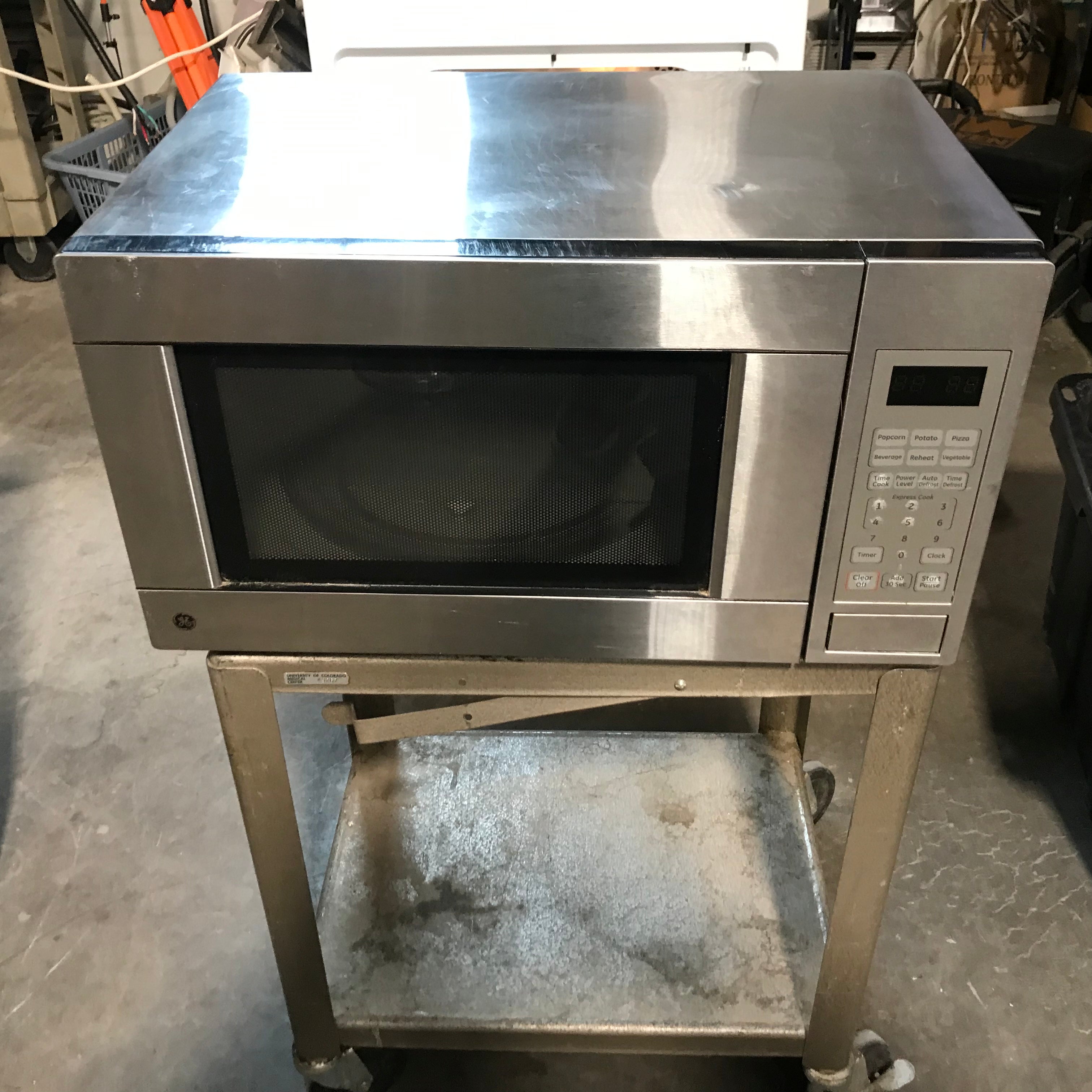 GE Stainless Steel Counter Top Microwave 1100 Watts 21"x 15"x 12"