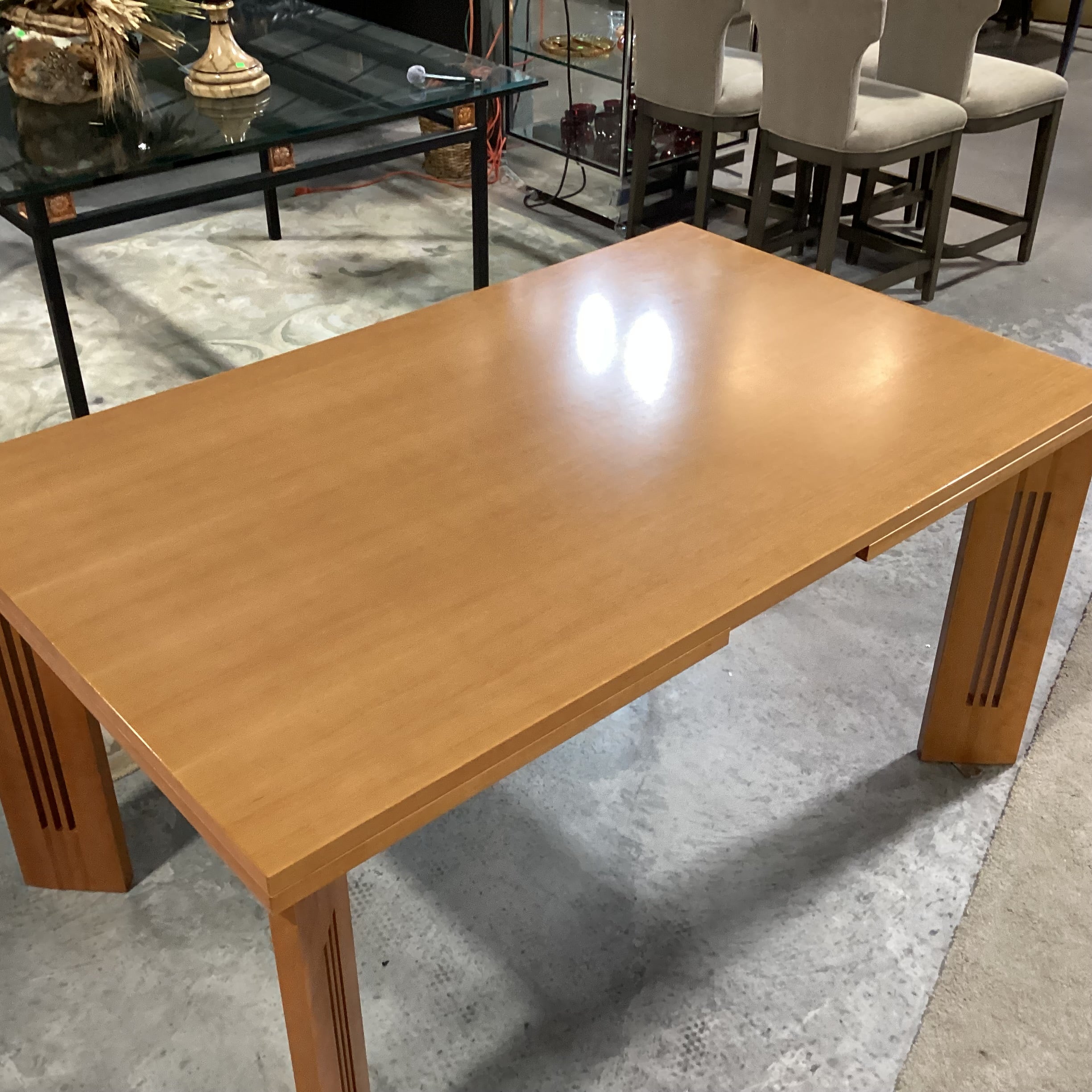 C R Mackintosh by Cassina Berlino Extendable Dining Table 57" to 104.5"x 35.5"x 29.5"