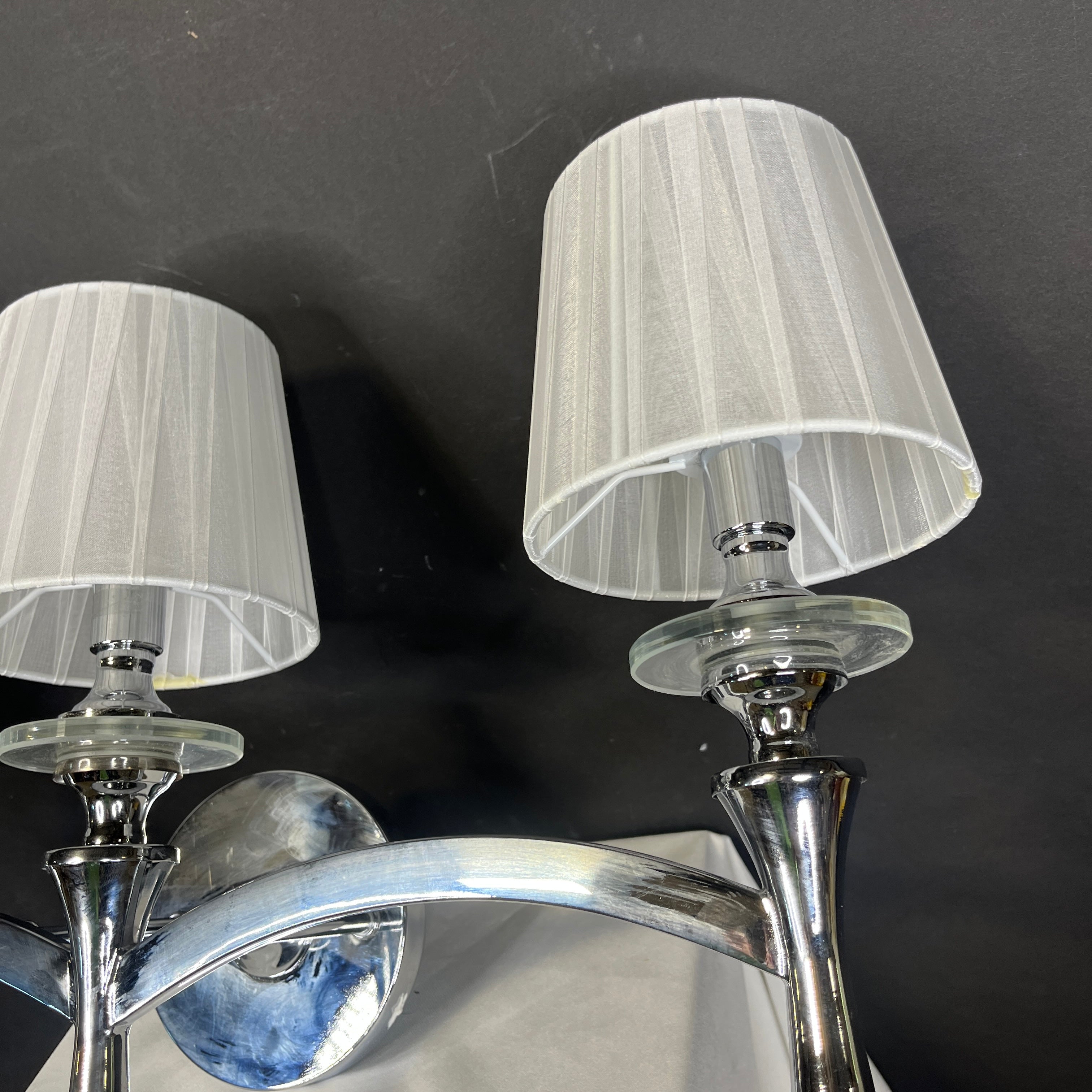 ArtCraft Contempra 3-Light Chrome Transitional with Shades Vanity Wall Sconce 24”x 8.25”x 4”