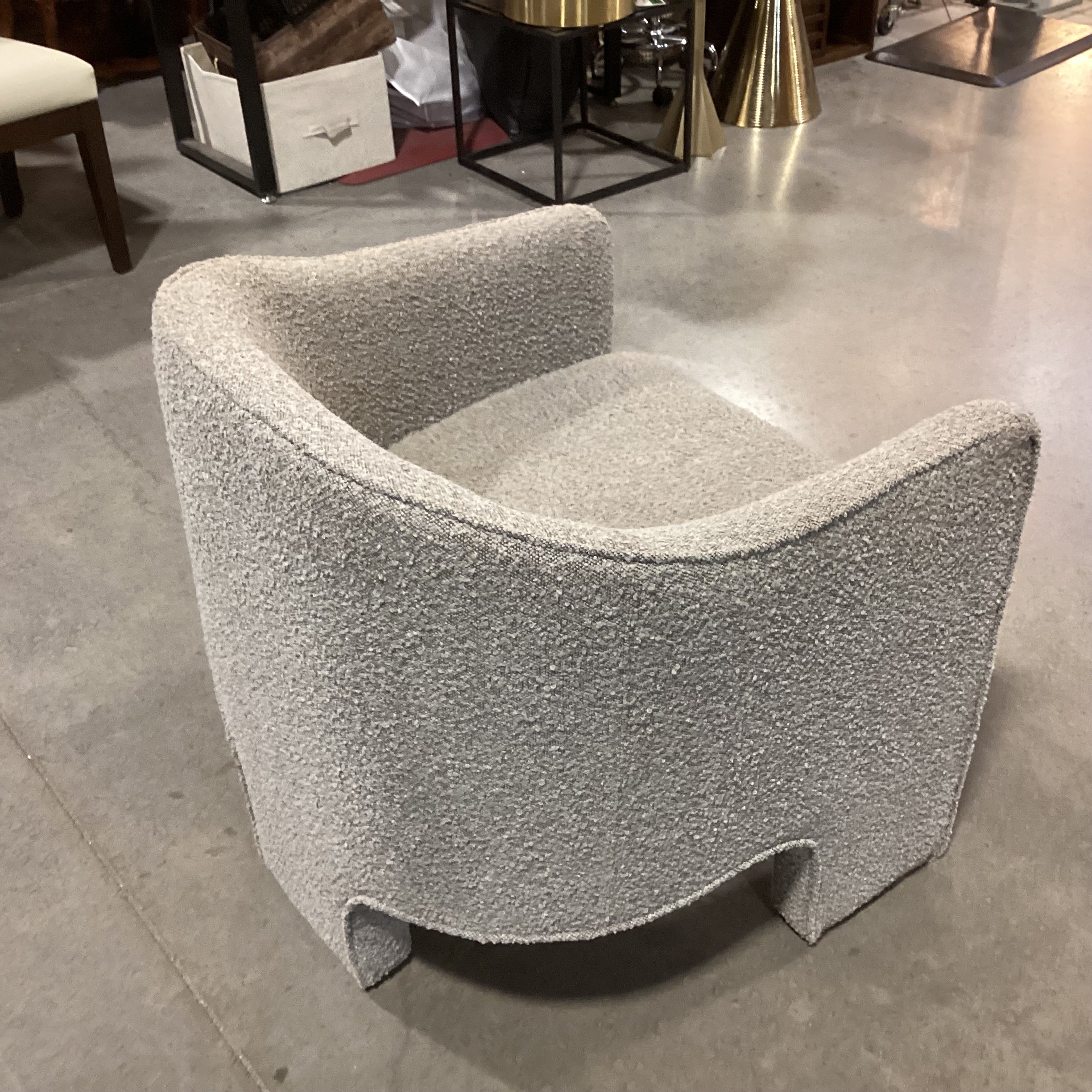 Safavieh Couture Lordyn Modern Grey Boucle Chair 30"x 28"x 30"