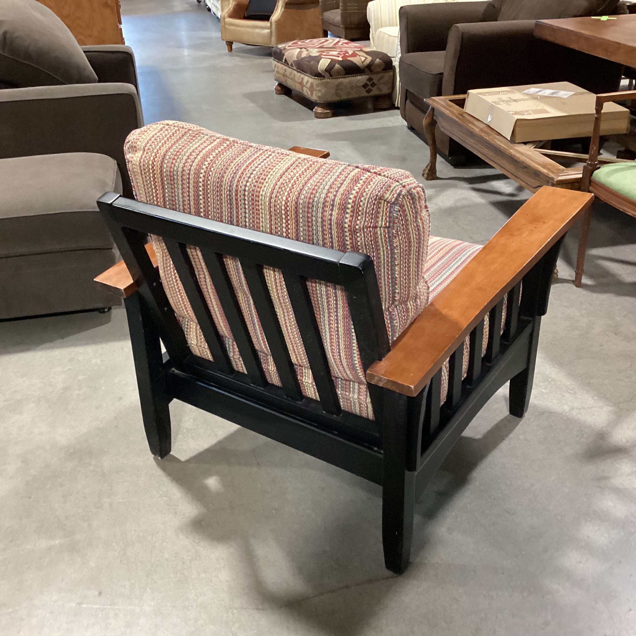 Ethan Allen Multi Woven & Wood Chair 35"x 33"x 29.5"