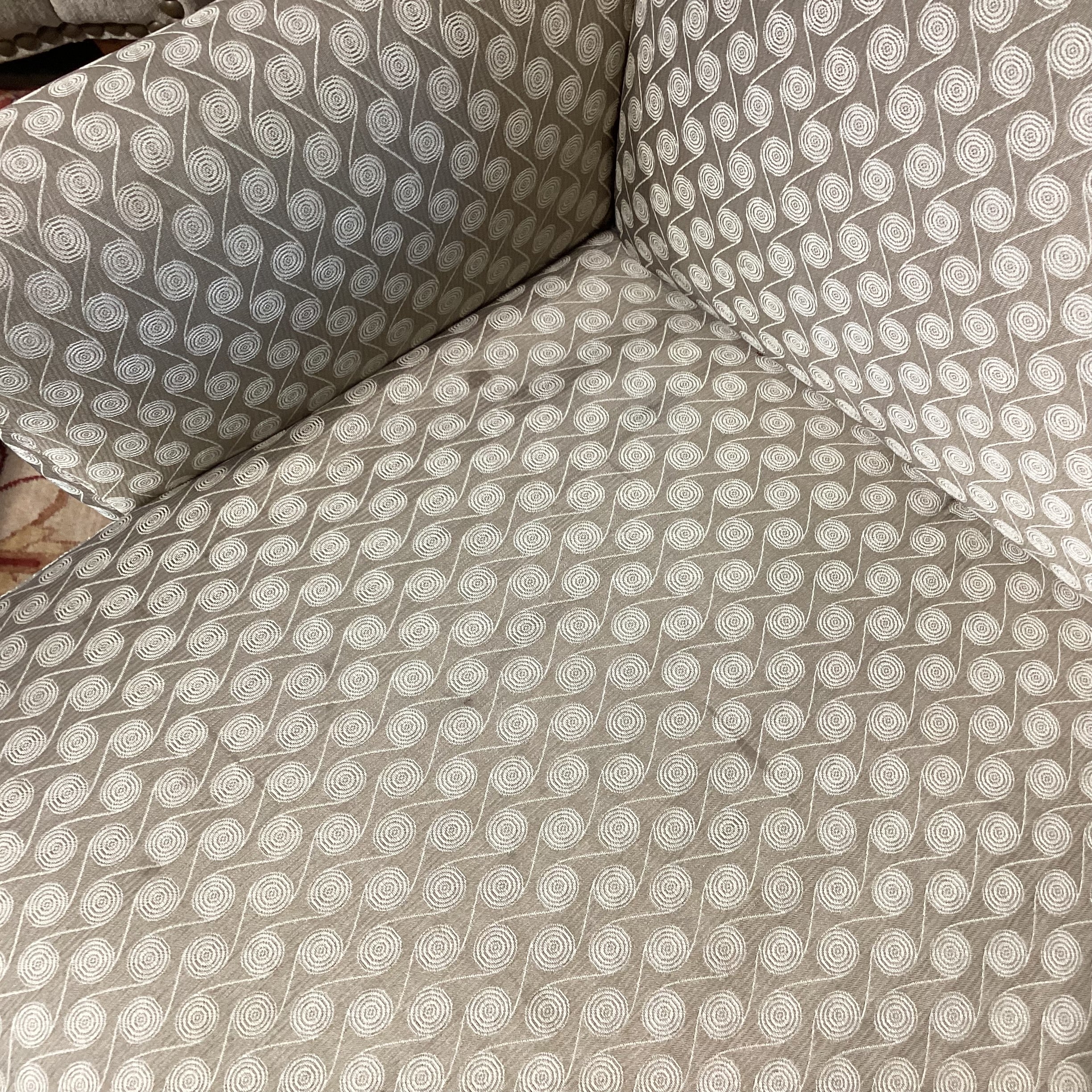 Golden Spiral Design Flared Arm Accent Chair 28"x 30"x 43"