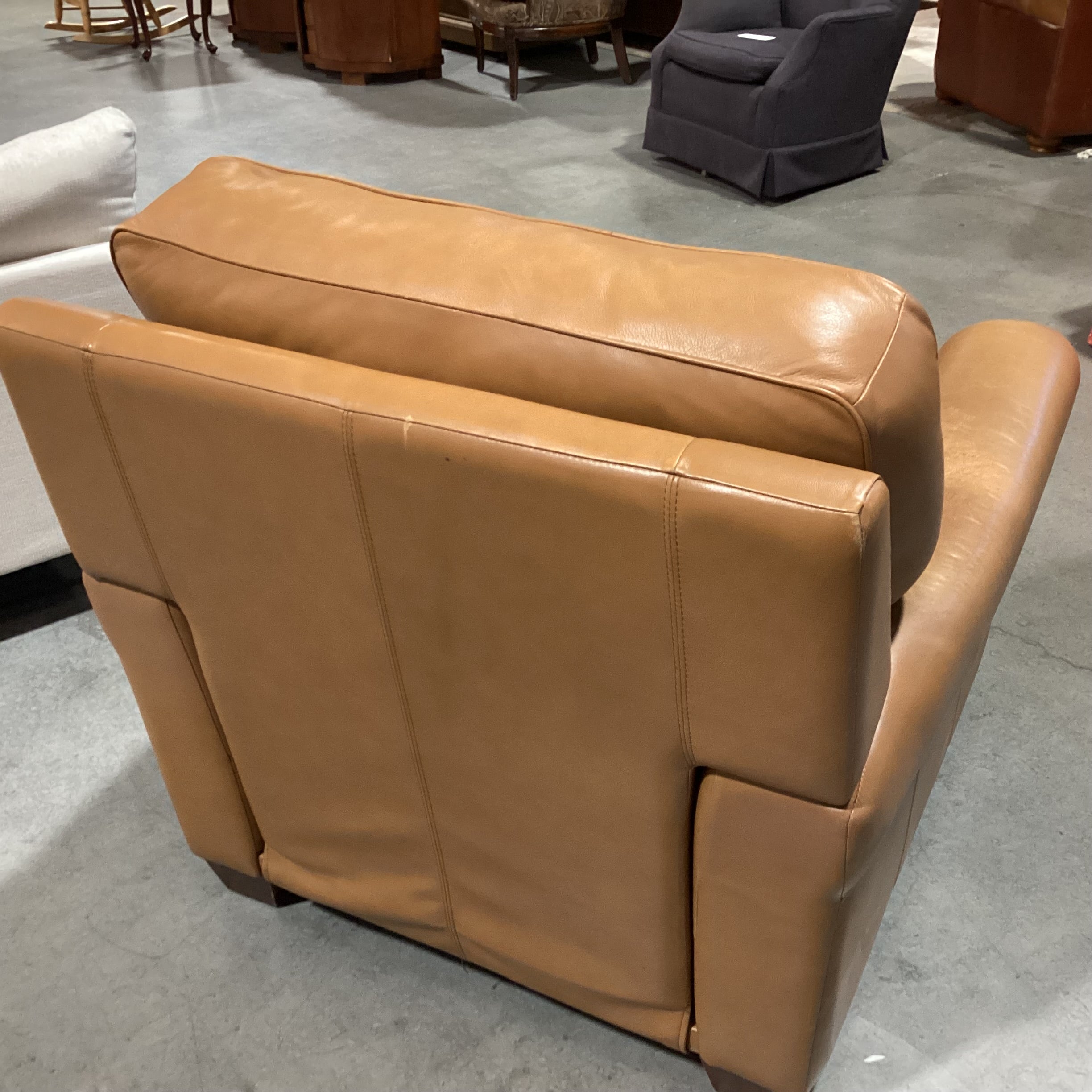 American Leather Furniture Tan Leather Recliner Chair 36"x 40"x 34"