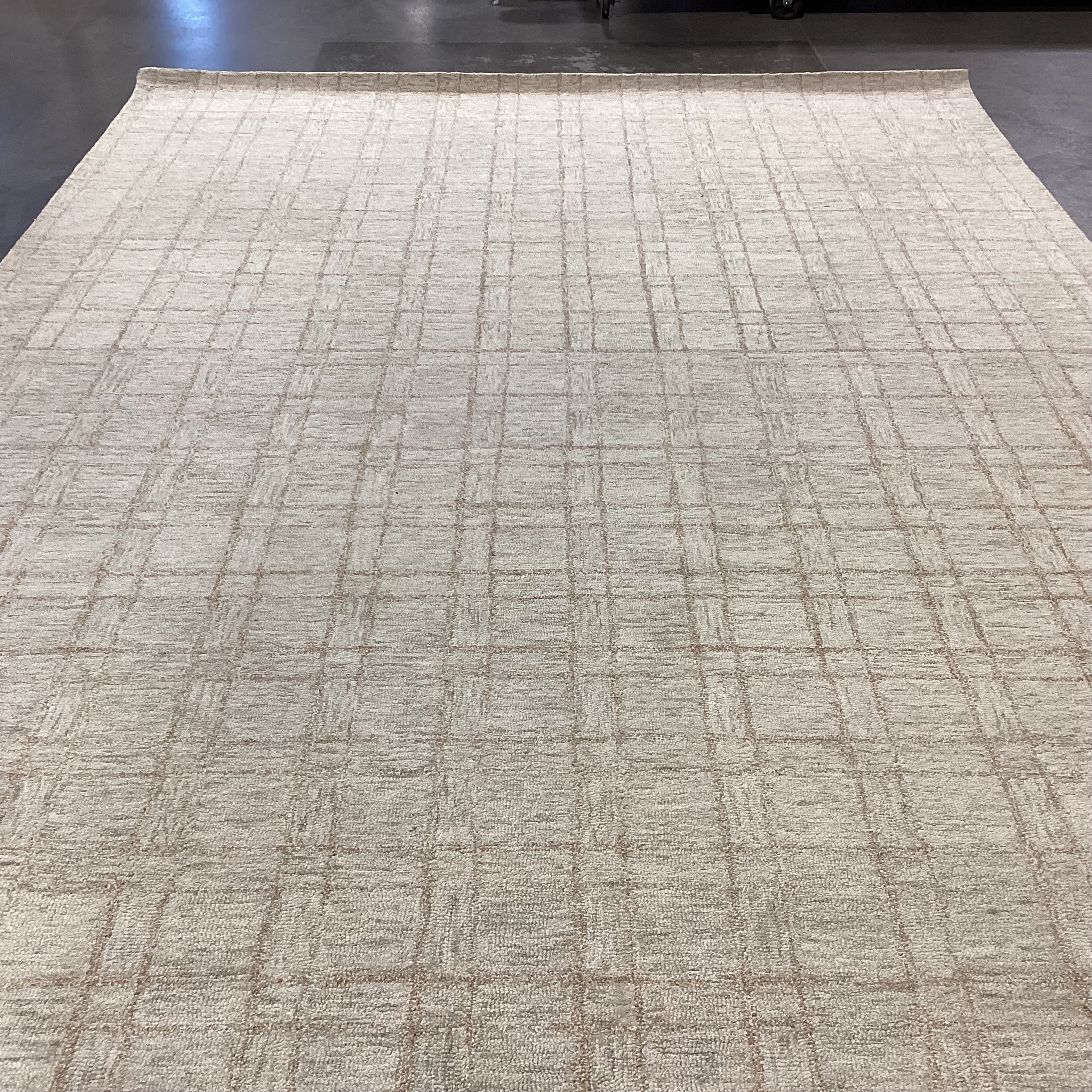Chris Loves Julia LoLoi Polly Collection Khaki Sand Loop Wool Rug 9'3"x 13'