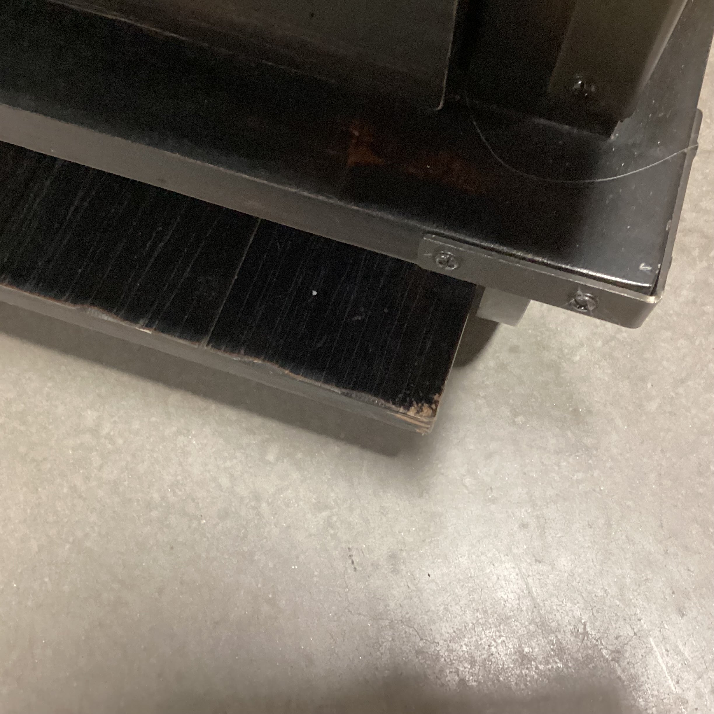 Magnussen Home Sheffield Antiqued Black Wood 2 Drawer with Wheels Cart Like Coffee Table 50"x 30"x 17.5"