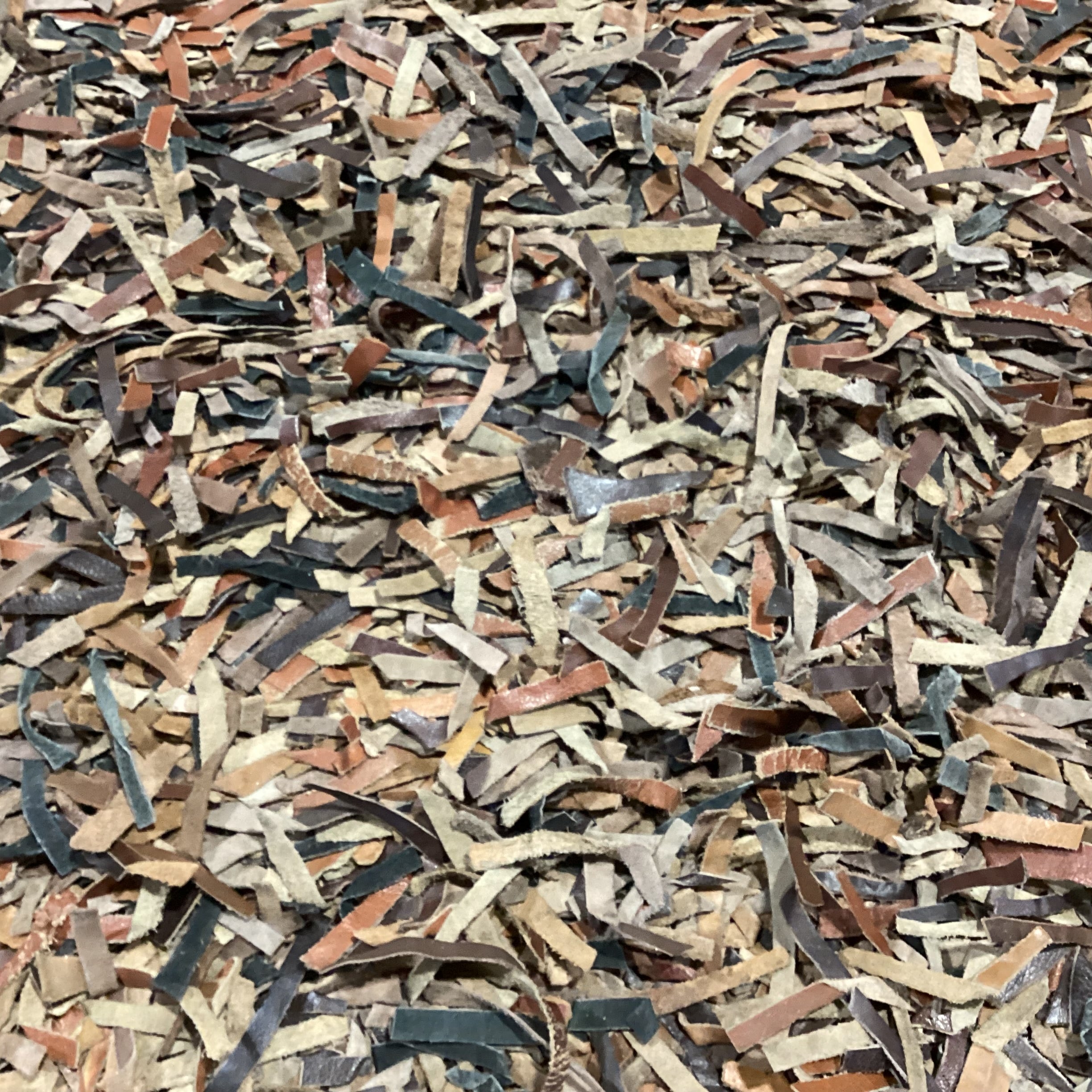 Dream Weavers Multi Browns Leather Shag Rug 6'x 9'