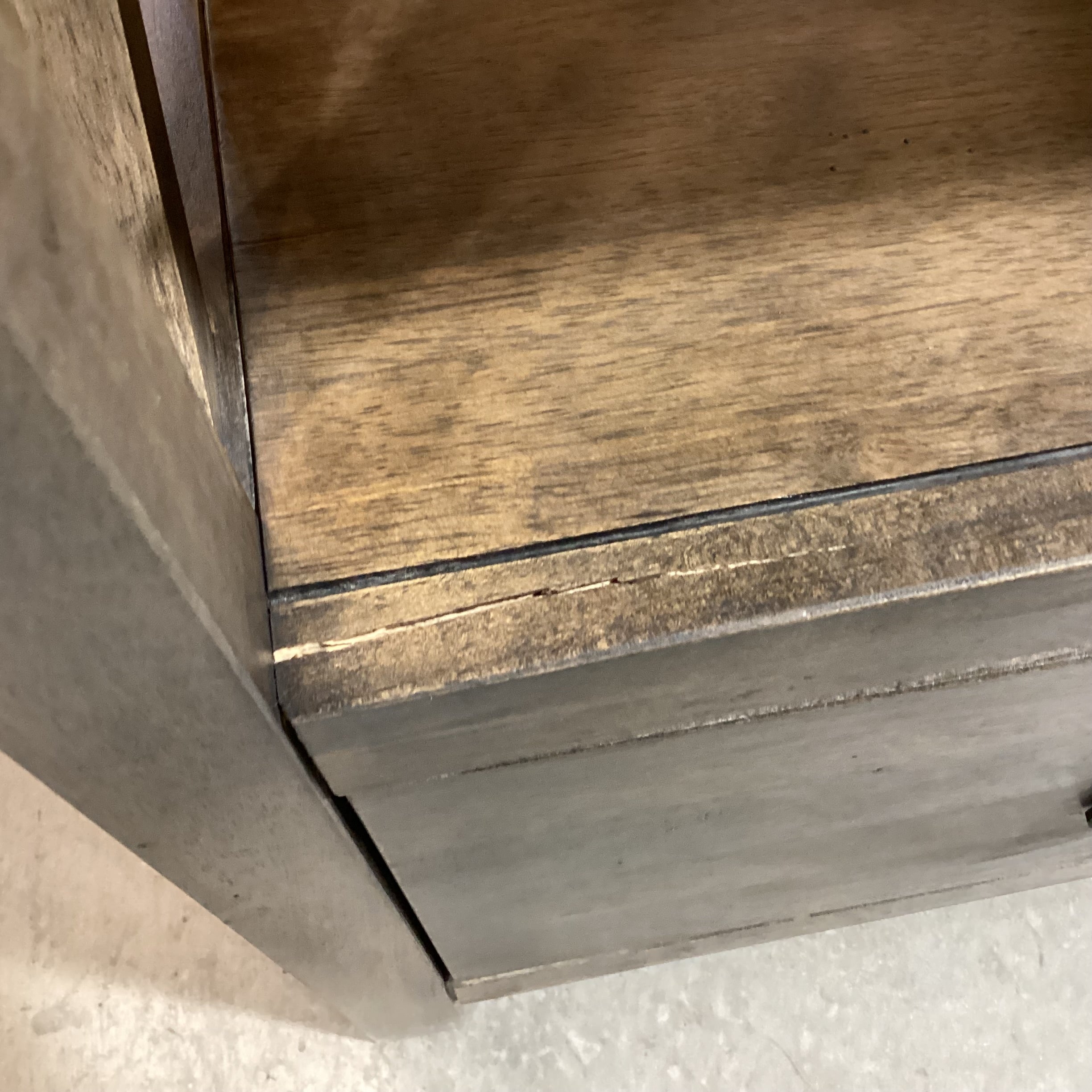 Farm House Washed Grey 2 Drawer with Shelf Console 54"x 16"x 26"