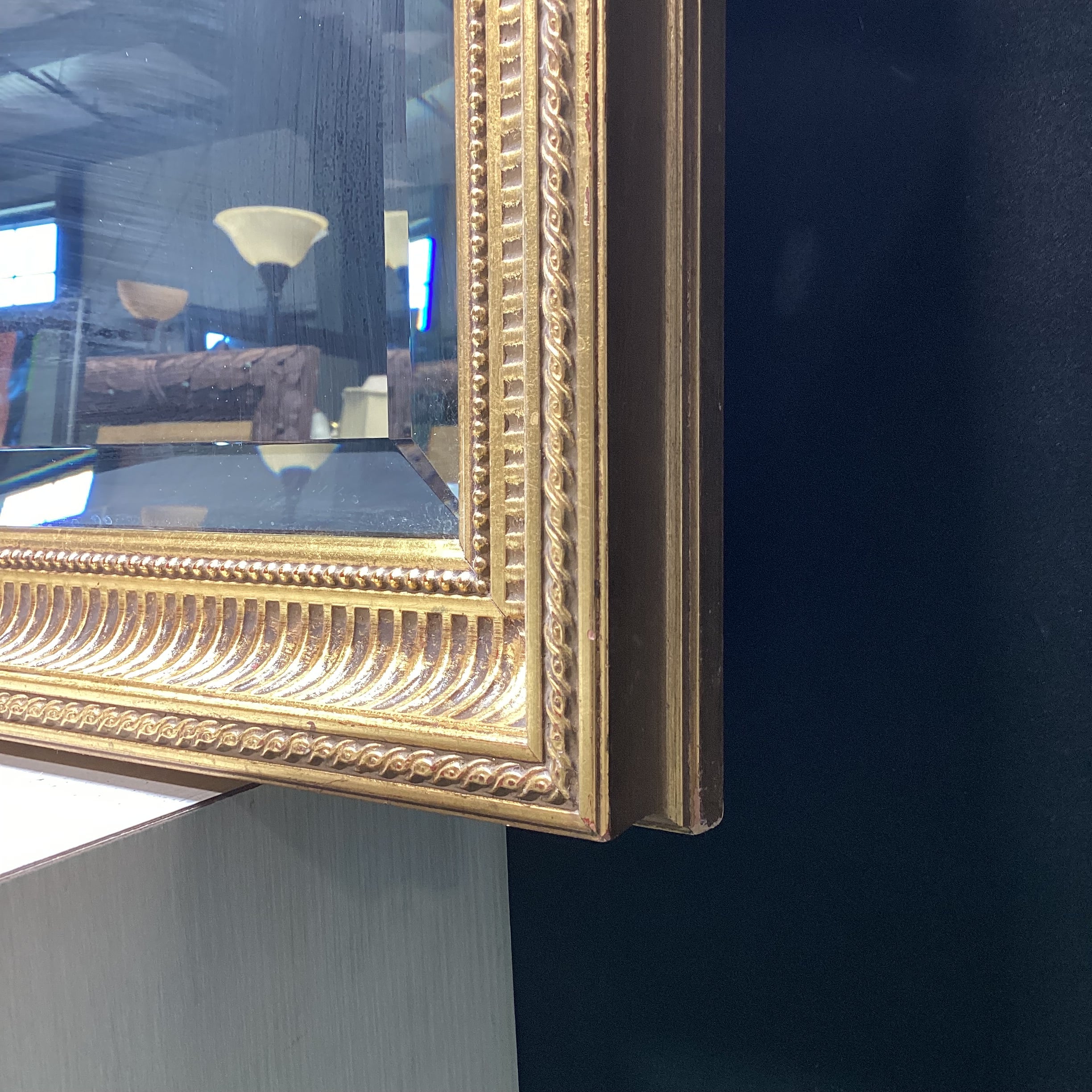 Vintage La Barge Gold Beveled Edge Wall Mirror 27.5" x 39.5"