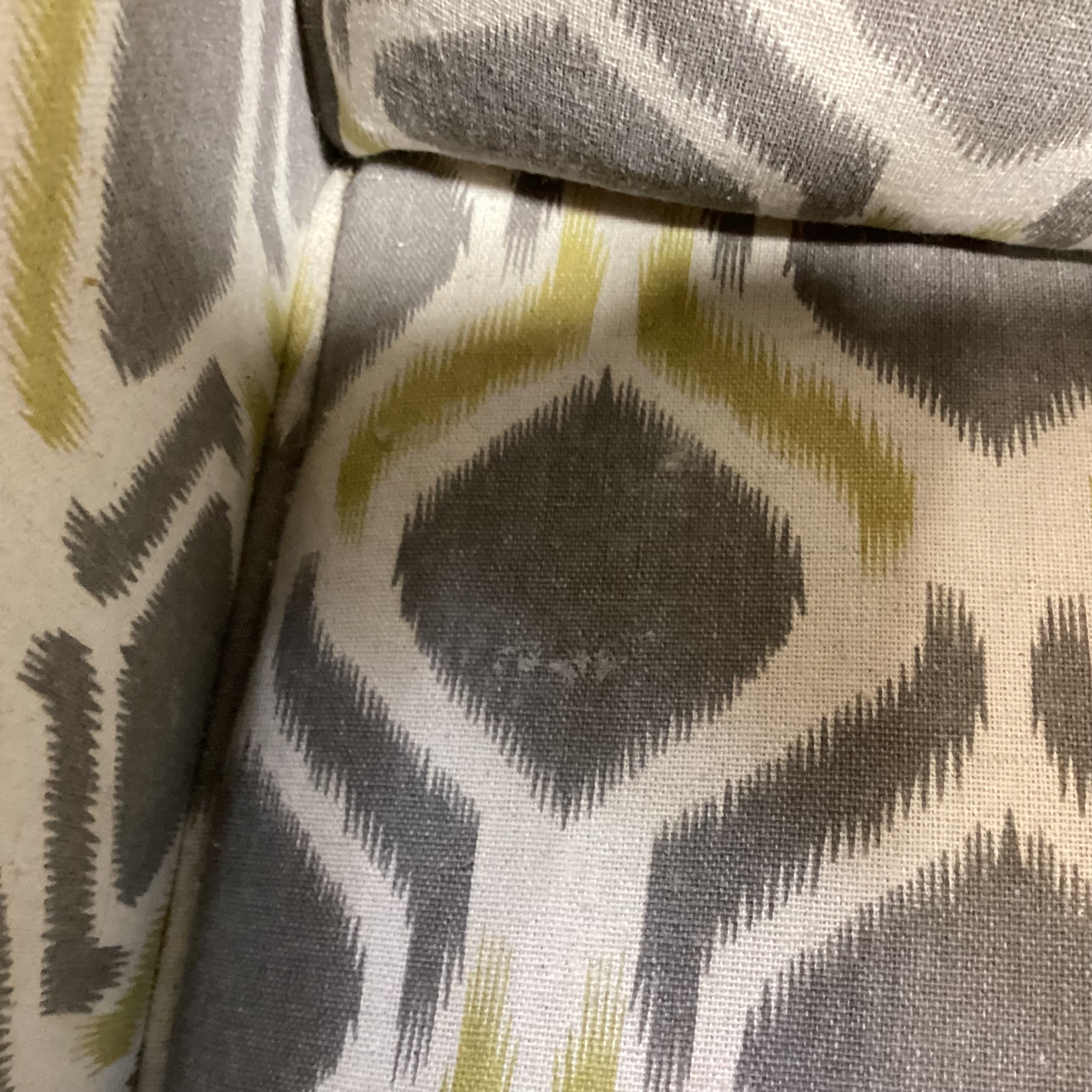 Cream Grey Gold Pattern Slope Chair 30"x 34"x 34"