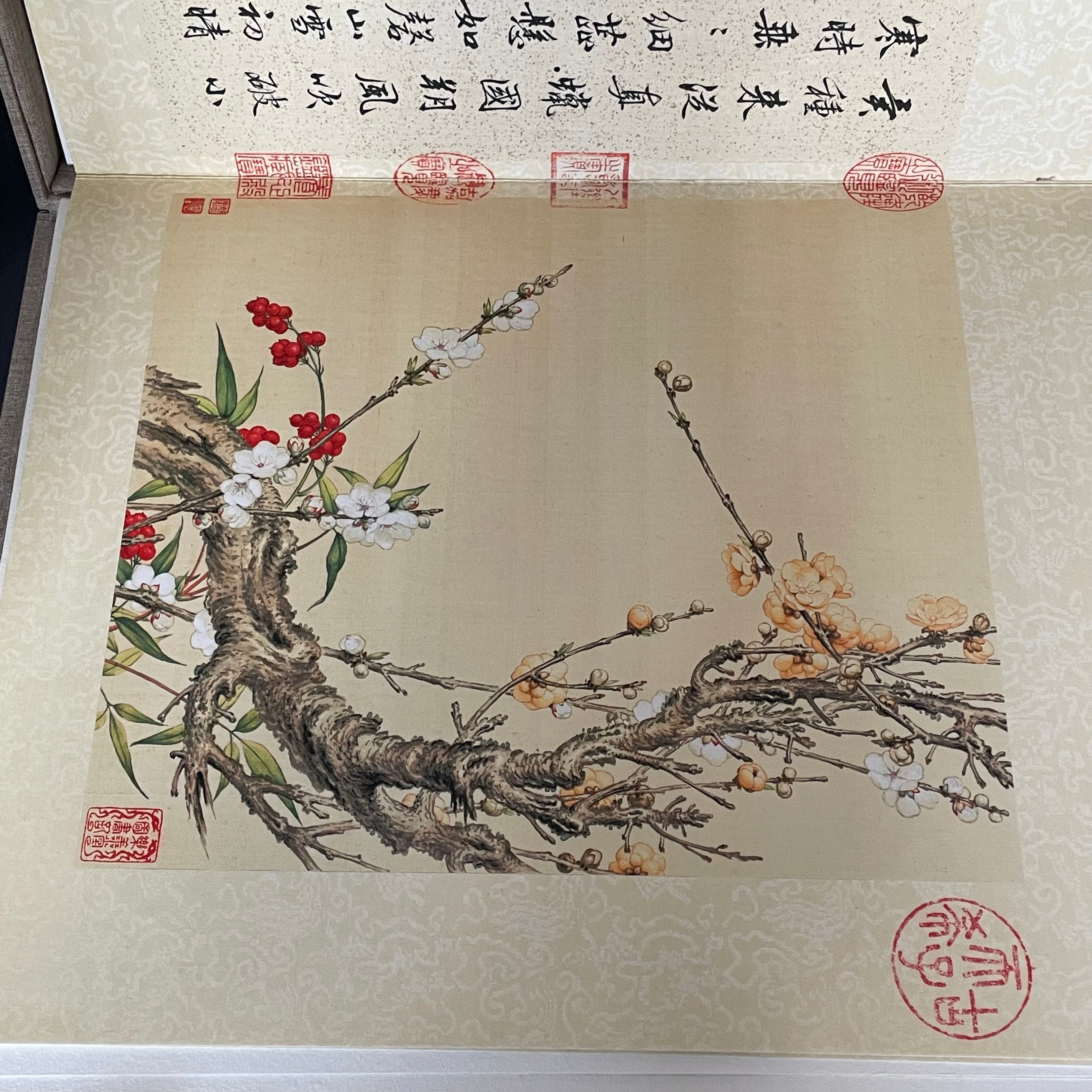 Set of 10 Lang Shining Birds and Flowers Eternal Spring Art Prints by Giuseppe Castiglione in Box