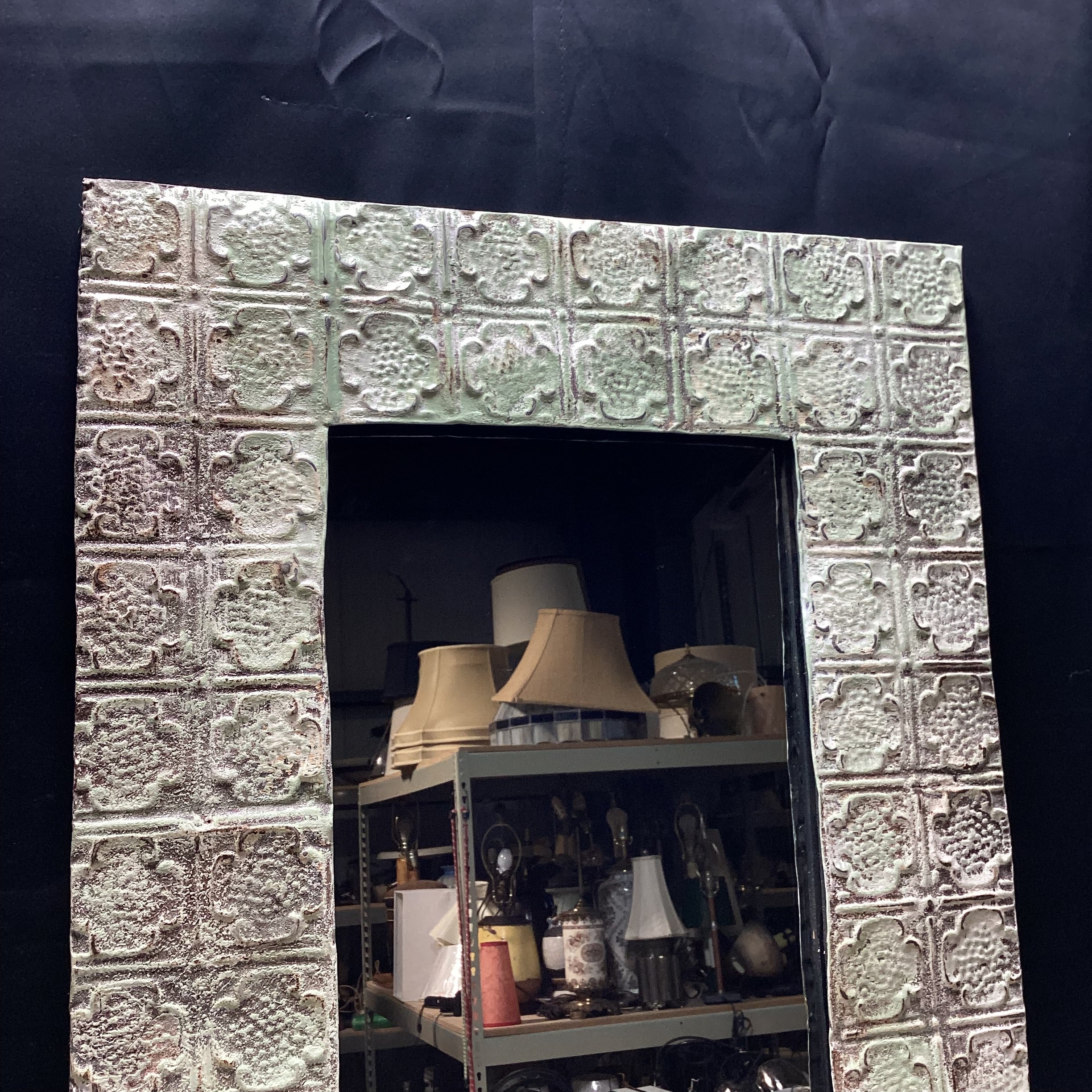 Distressed Shabby Chic Metal Wall Mirror 24" x 44"