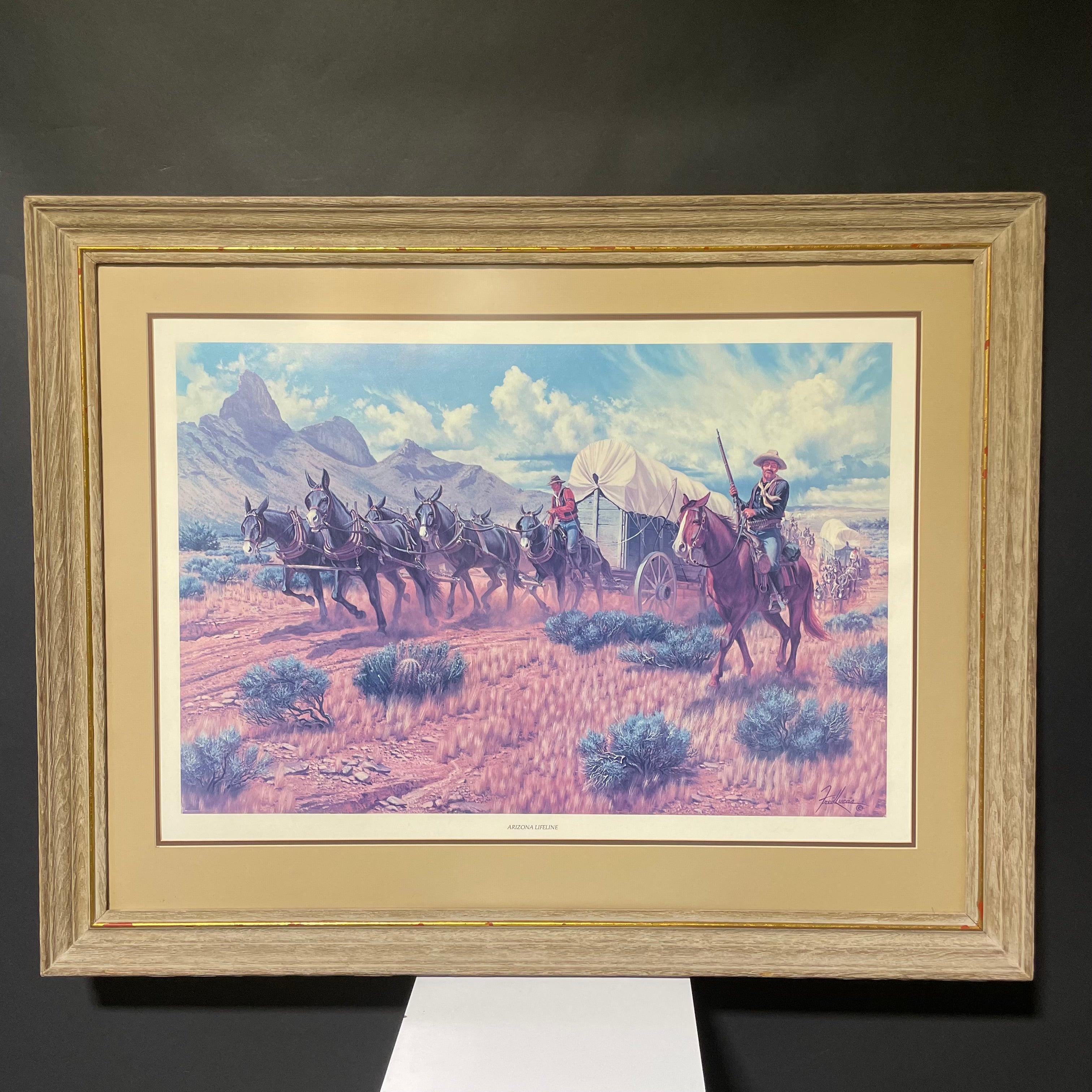 Fred Lucas "Arizona Lifeline" Print In Wooden Frame 43 1/2" x 34"