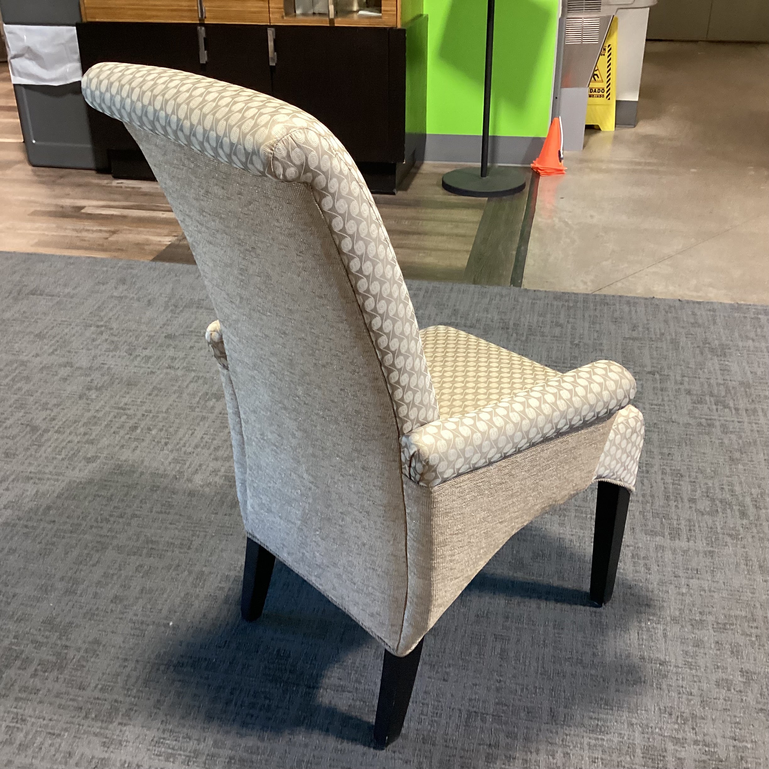 Golden Spiral Design Flared Arm Accent Chair 28"x 30"x 43"