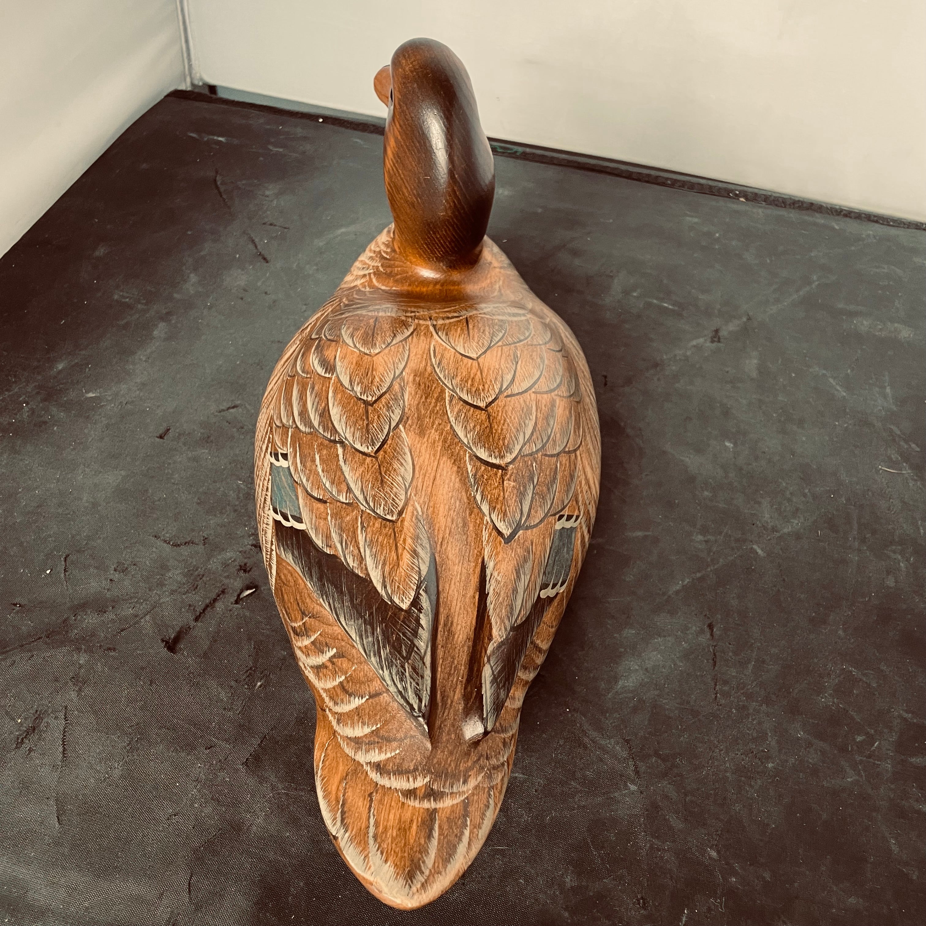 16" Big Sky Carvers Hand Carved Wood Duck Decoy Signed Kristi Helsper