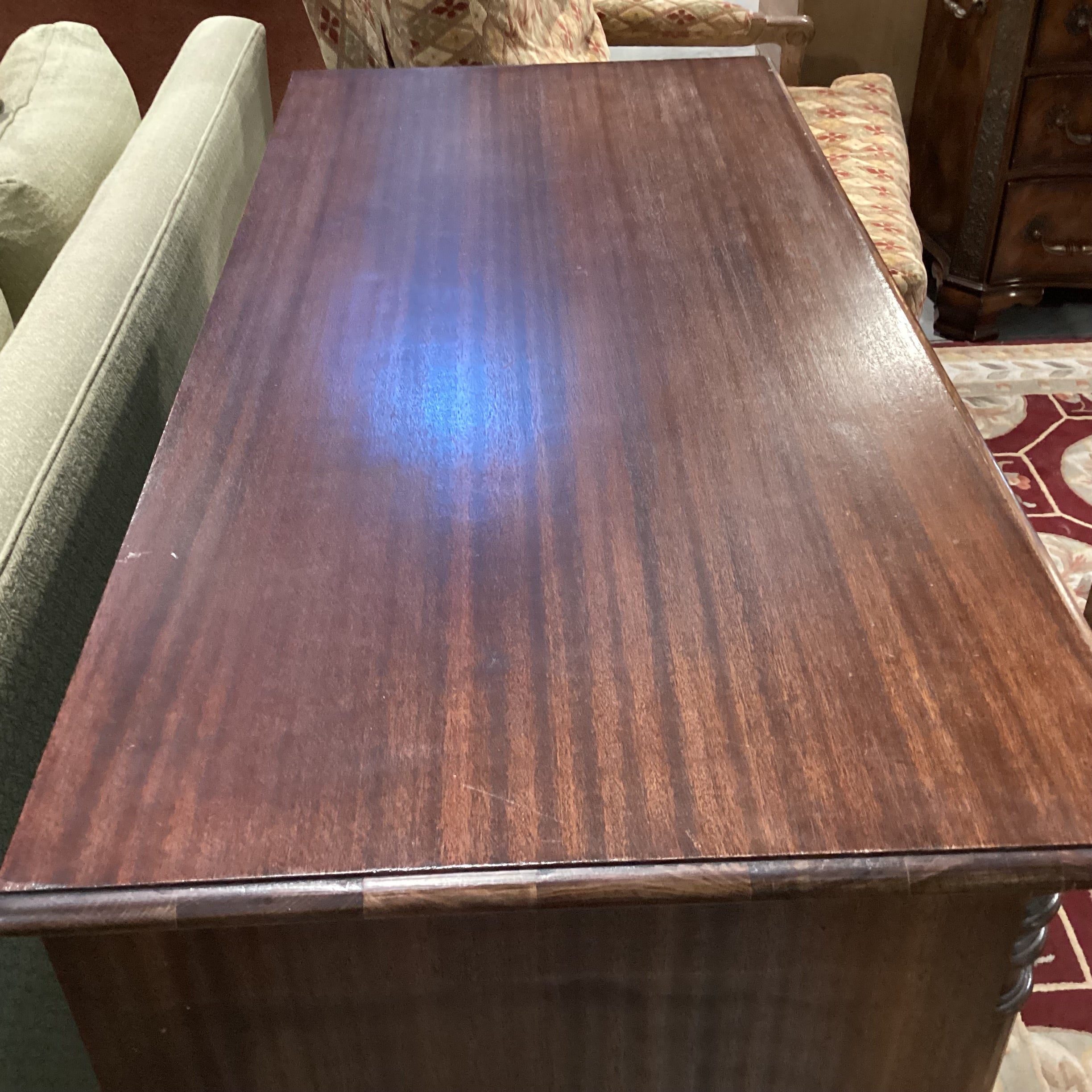 Antique Finished Mahogany 4 Drawer Chest 45"x 21"x 36"