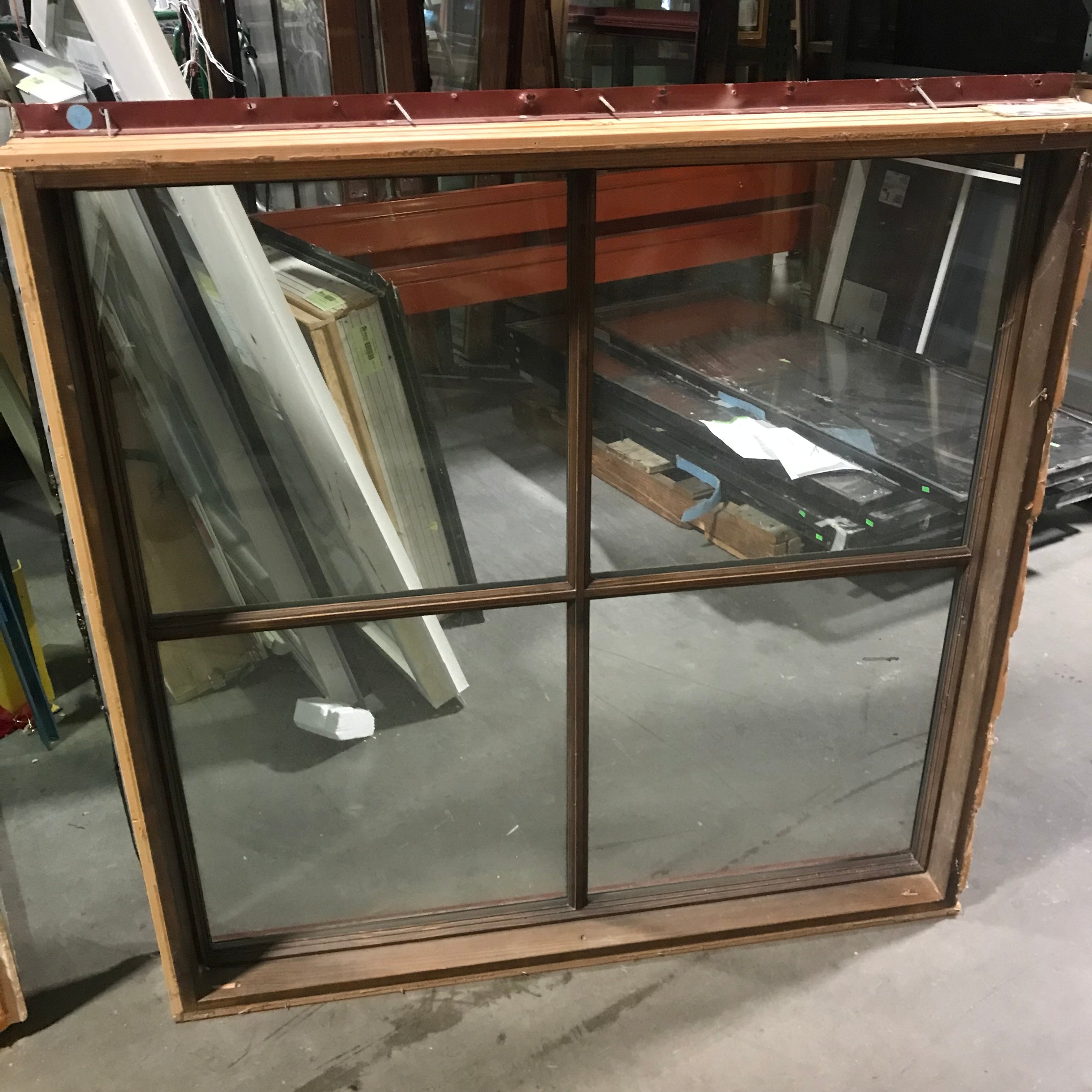 47.5"x 47.5"x 4" Cranberry Metal Clad 4 Pane FIXED Exterior Window