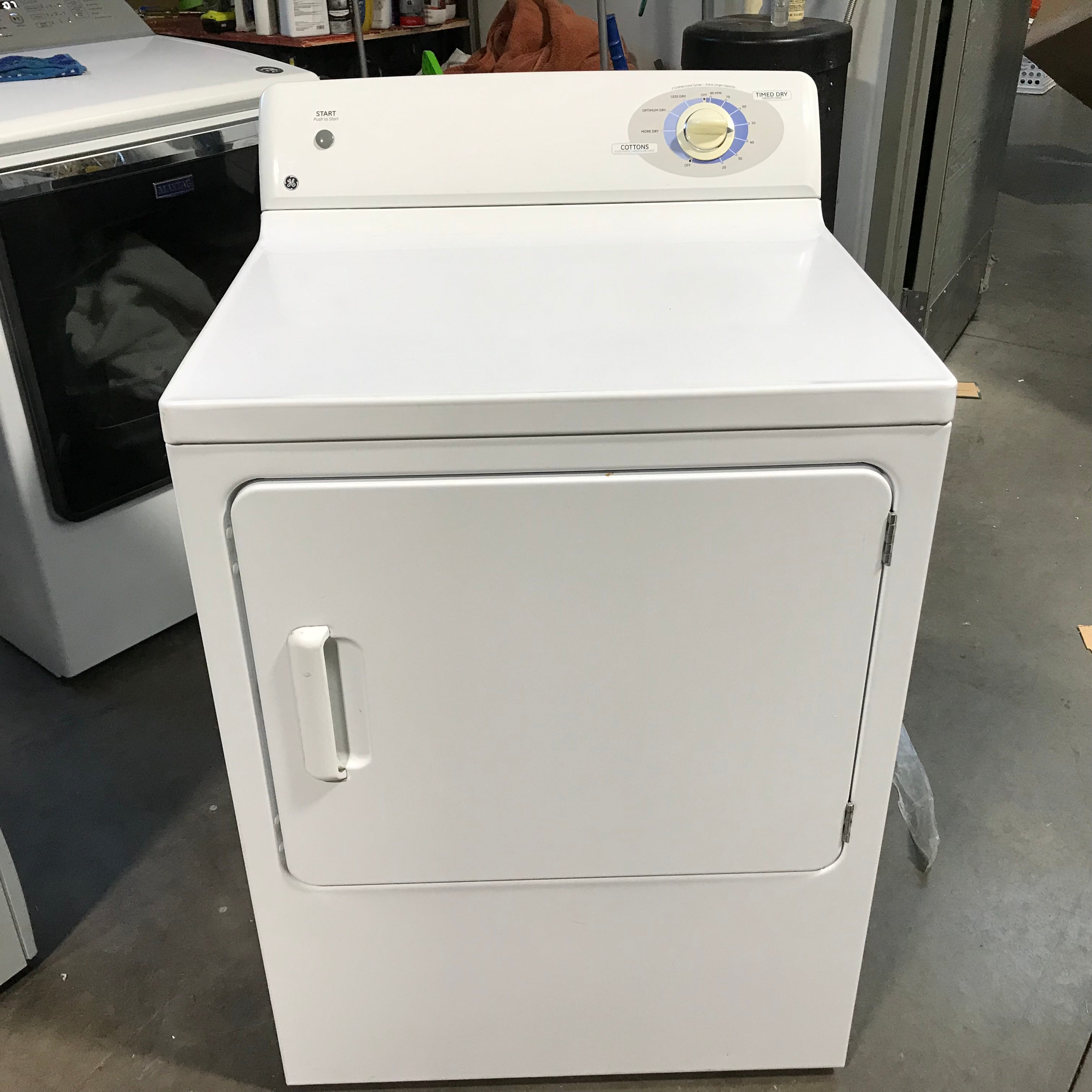 GE White Front Load Electric Dryer 27"x 26"x 43"