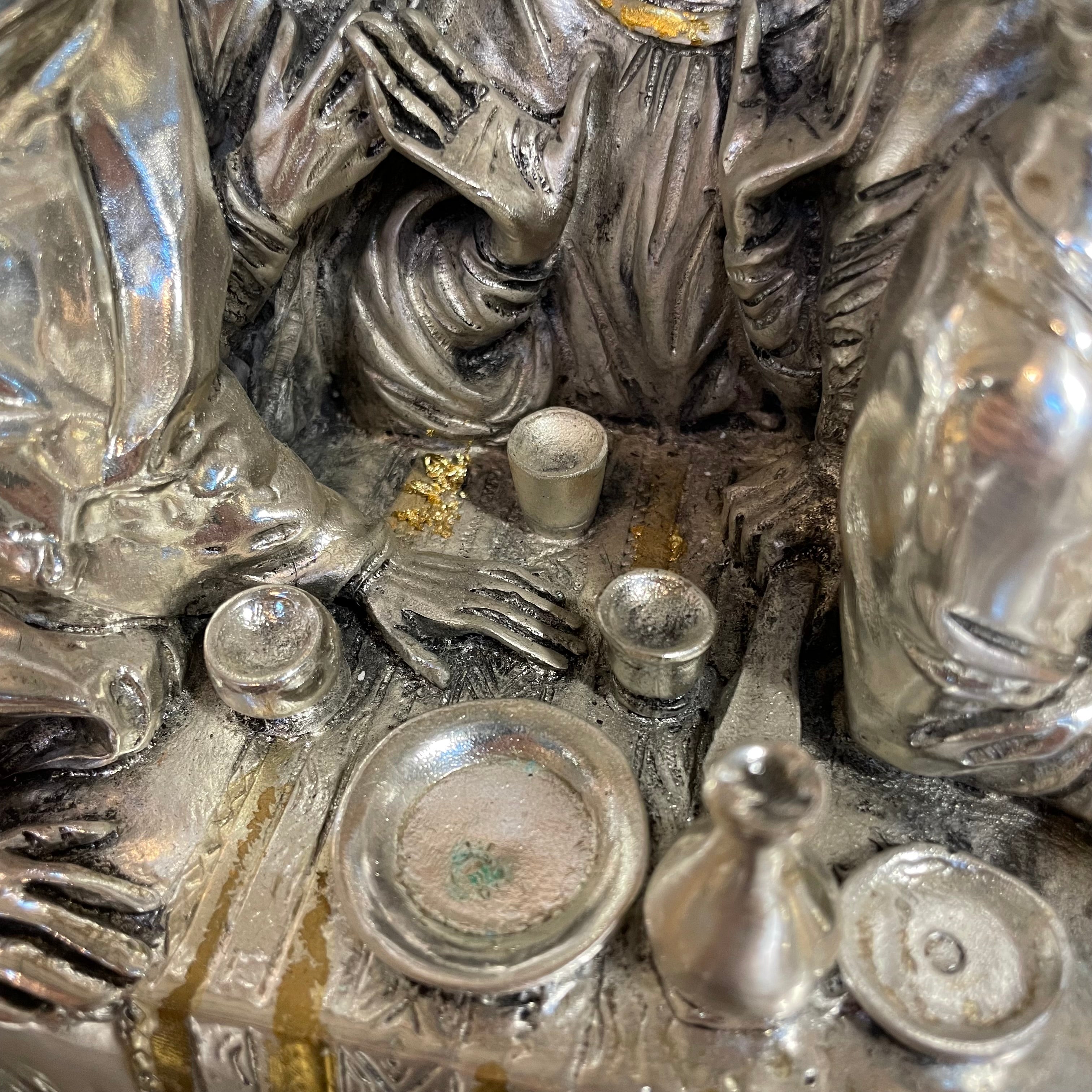 T.I.A. Signed "Cenacolo" The Last Supper 3D Silver And Gold 60" x 40"