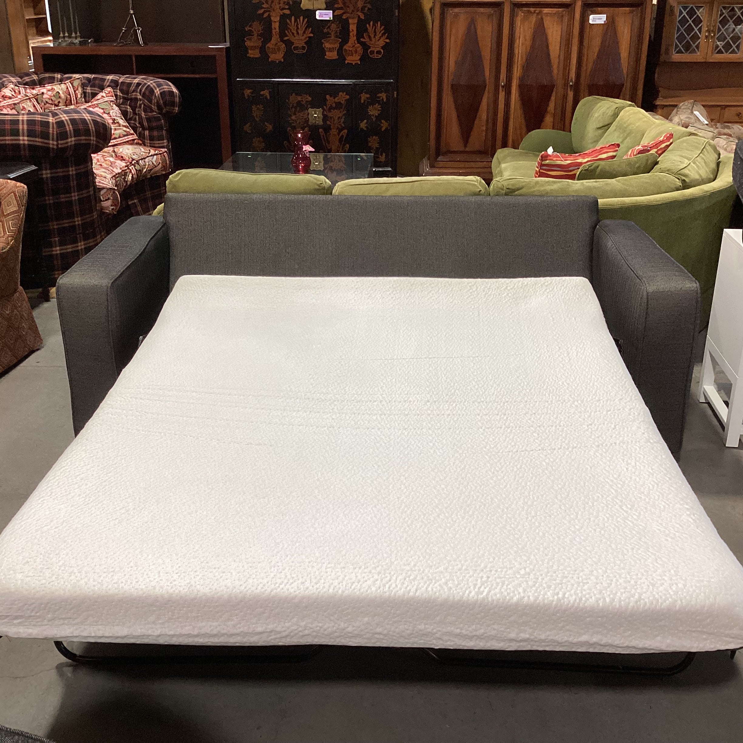 Charcoal Woven Queen Sleeper Sofa 82"x 38"x 35"