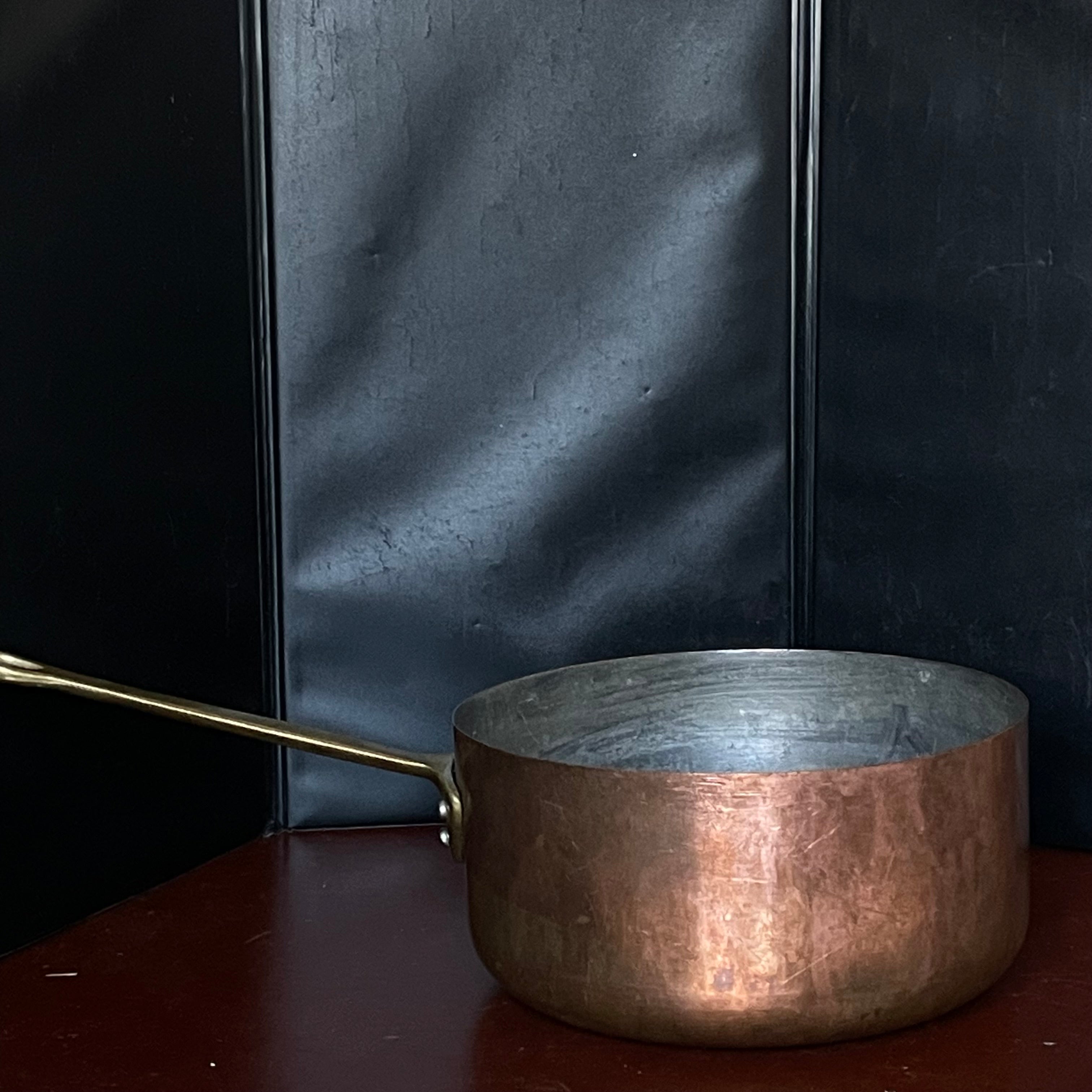 Vintage Copper/Brass Saucepan, 8"x 4"
