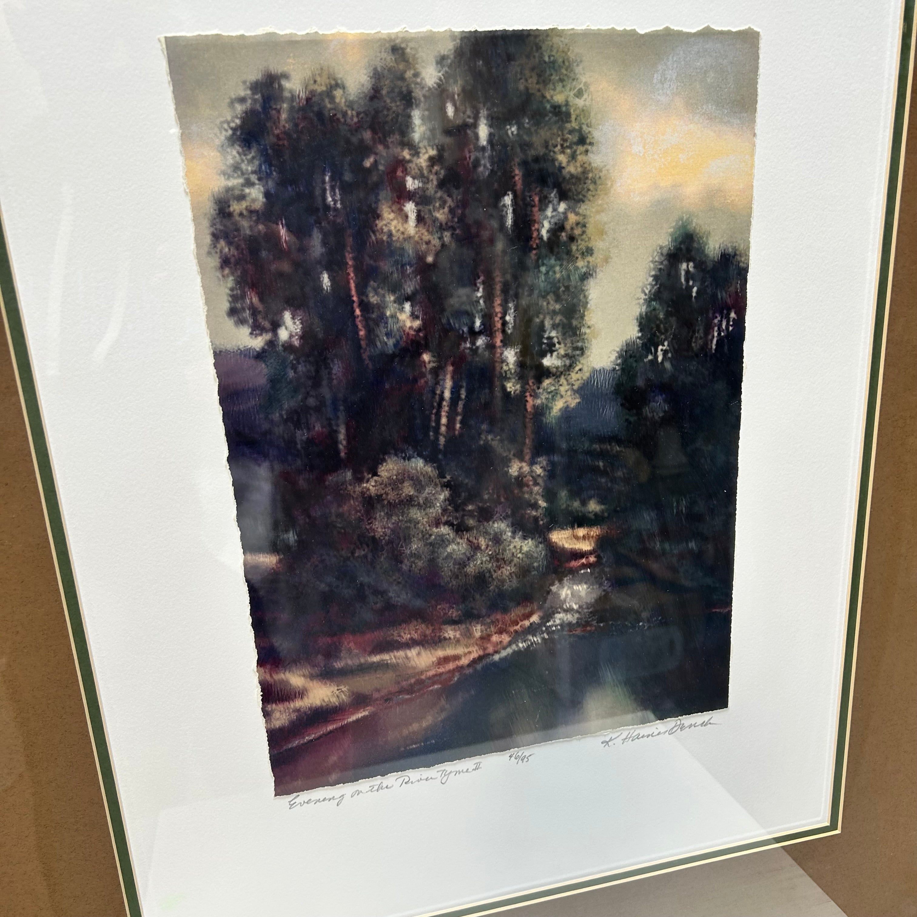 Kathy Haines " Evening On The River Tyme II" Lithograph 46/95 24.5"x 30.5"