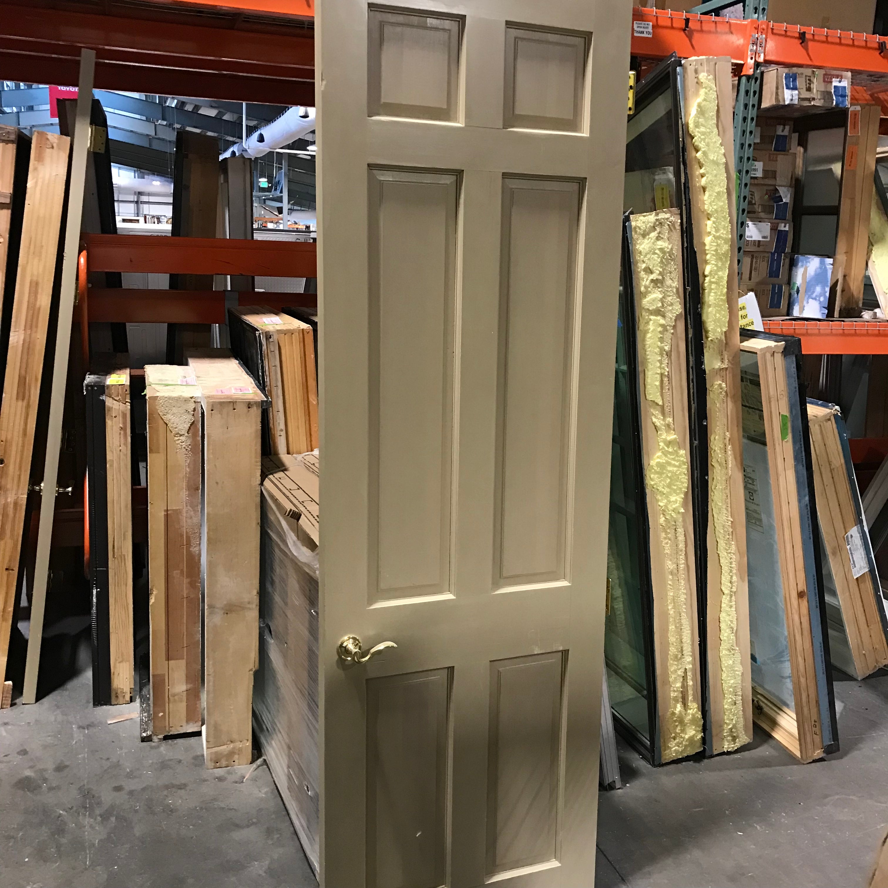 30"x 92"x 1.75" 6-Panel Tan Interior Door