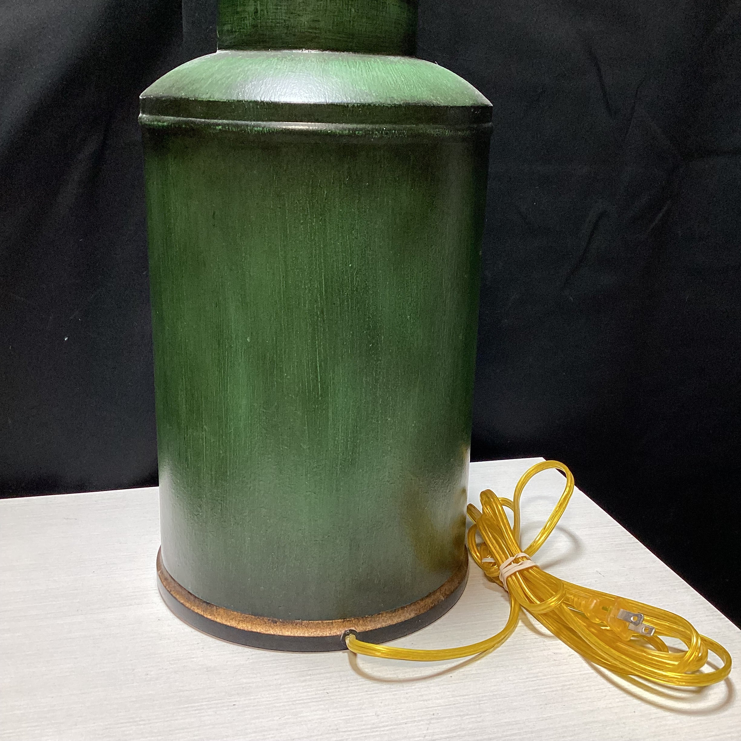 Vintage Chinese Tea Container Style Table Lamp 9" x 21.5"