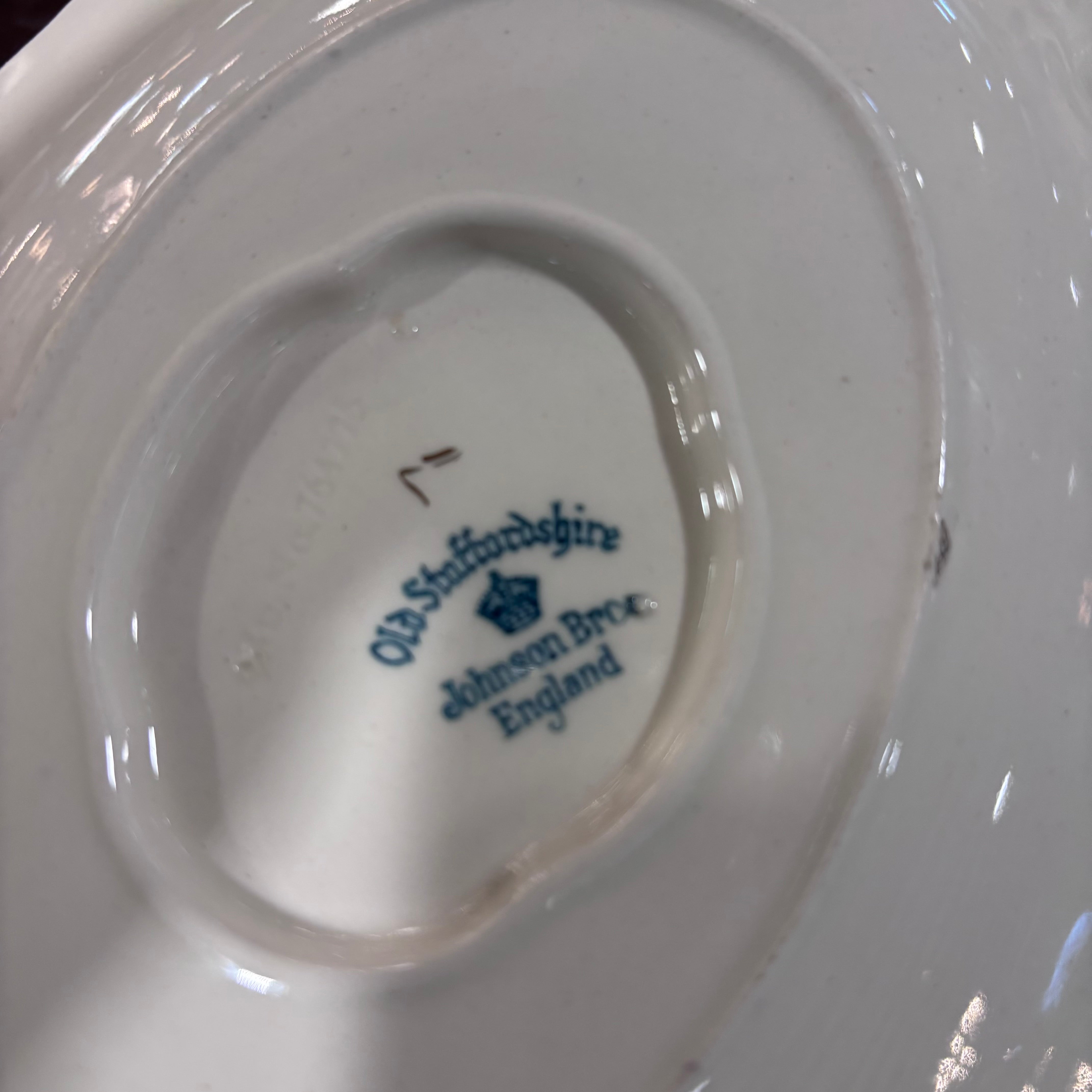 Set of 46 antique Old Staffordshire  Johnson Bros. "Meadowsweet" China dinnerware Made in England